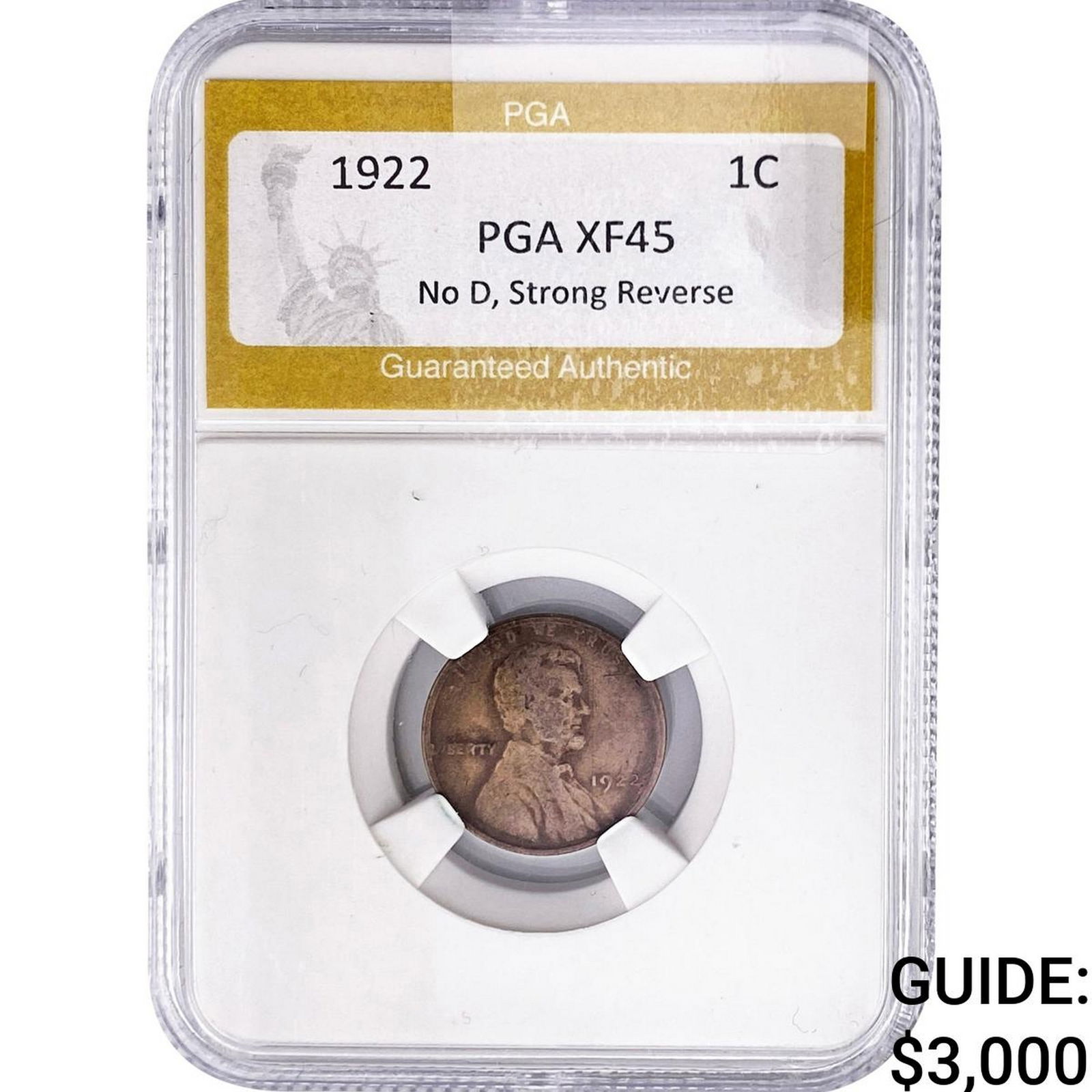 1922 Wheat Cent PGA XF45 No D, Strong Reverse (1 of 2)