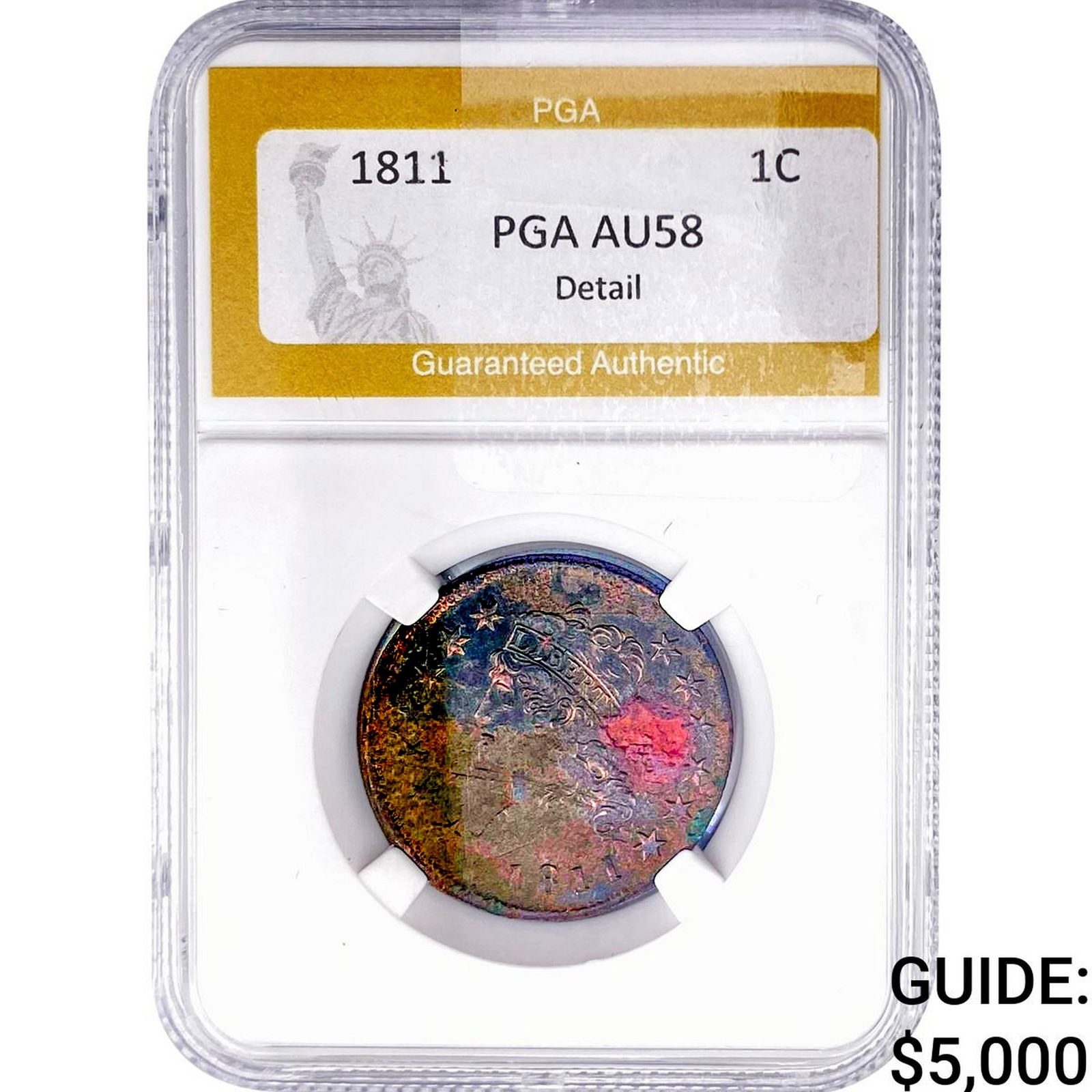 1811 Classic Head Large Cent PGA AU58 Detail (1 of 2)