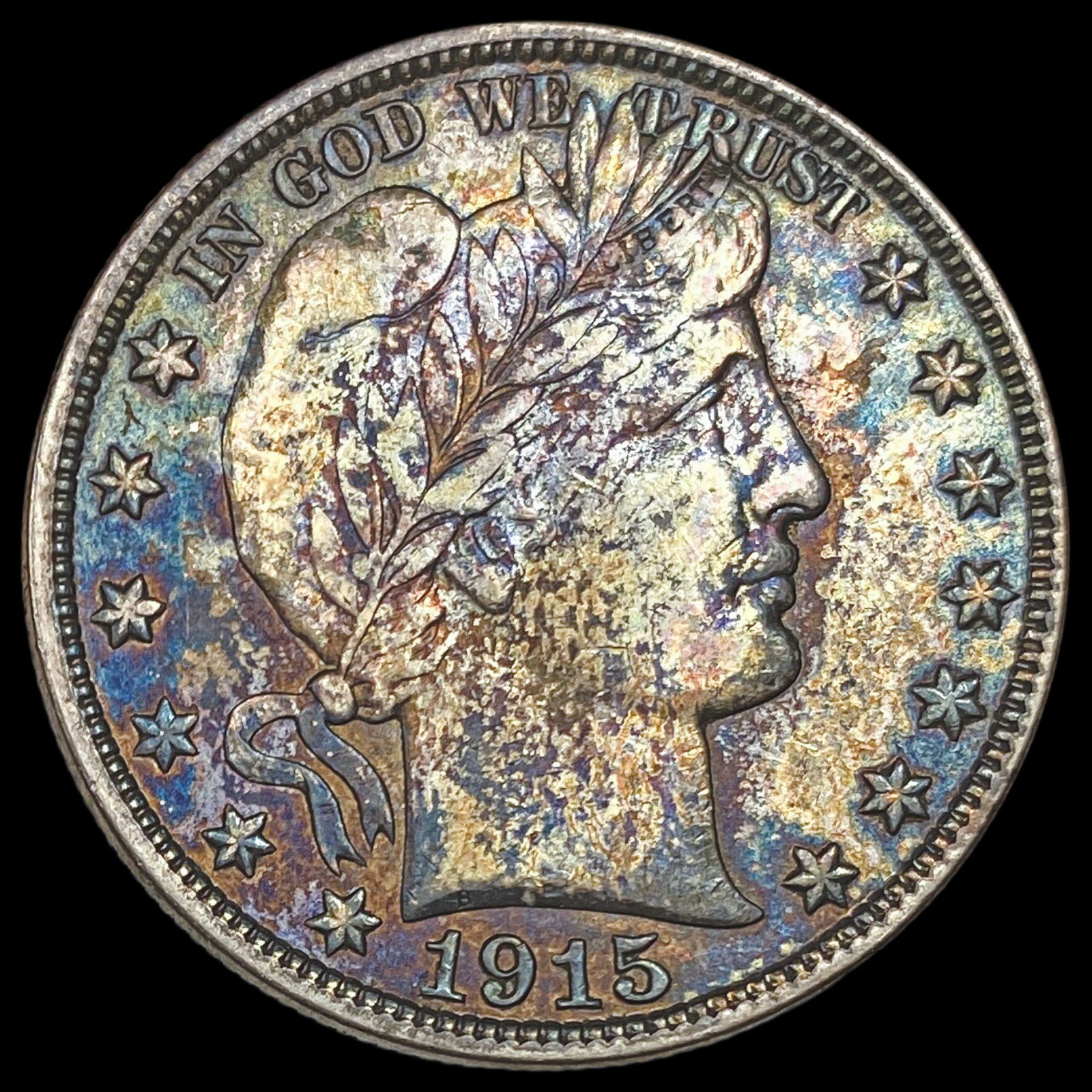 1915-S Silver Barber Half Dollar NEARLY UNCIRCULATED (1 of 2)
