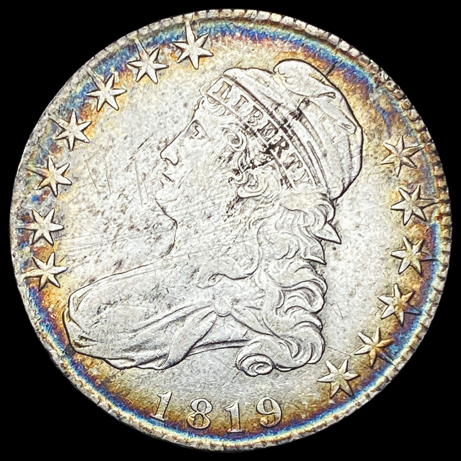1819 Capped Bust Half Dollar NEARLY UNCIRCULATED (1 of 2)