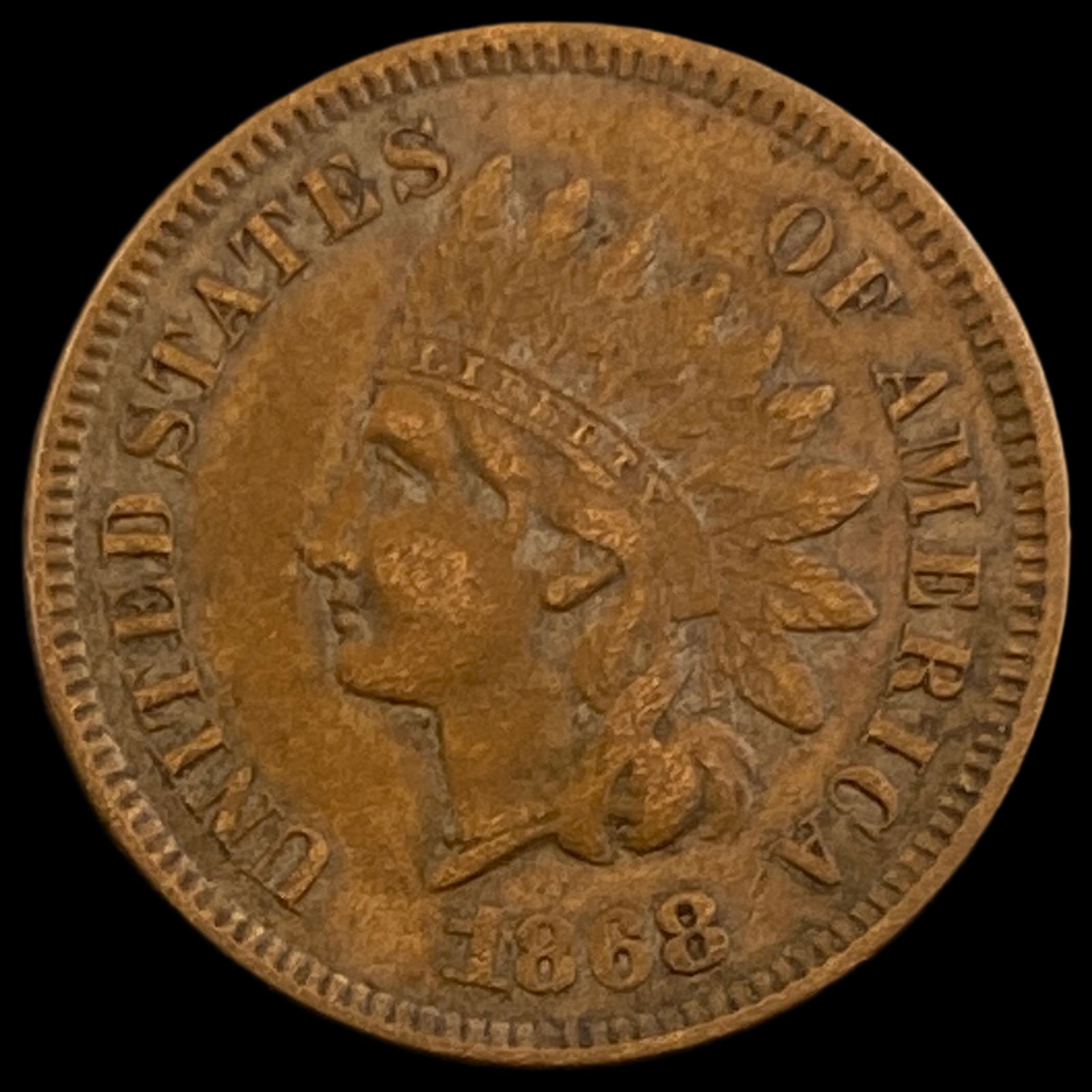 1868 Indian Head Cent NEARLY UNCIRCULATED (1 of 2)