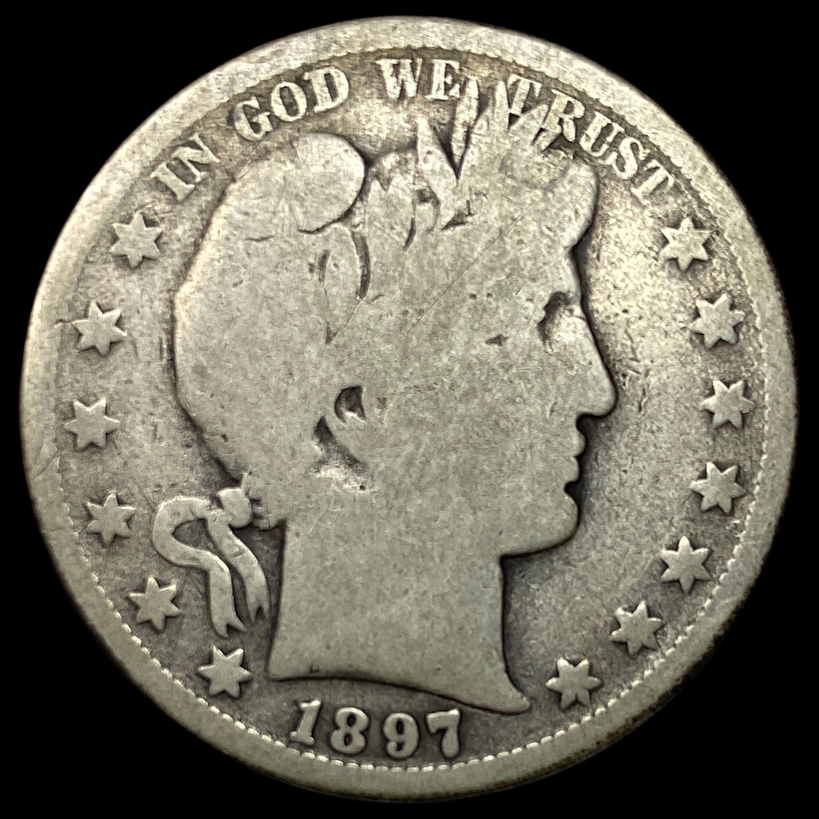 1897 Silver Barber Half Dollar NICELY CIRCULATED (1 of 2)
