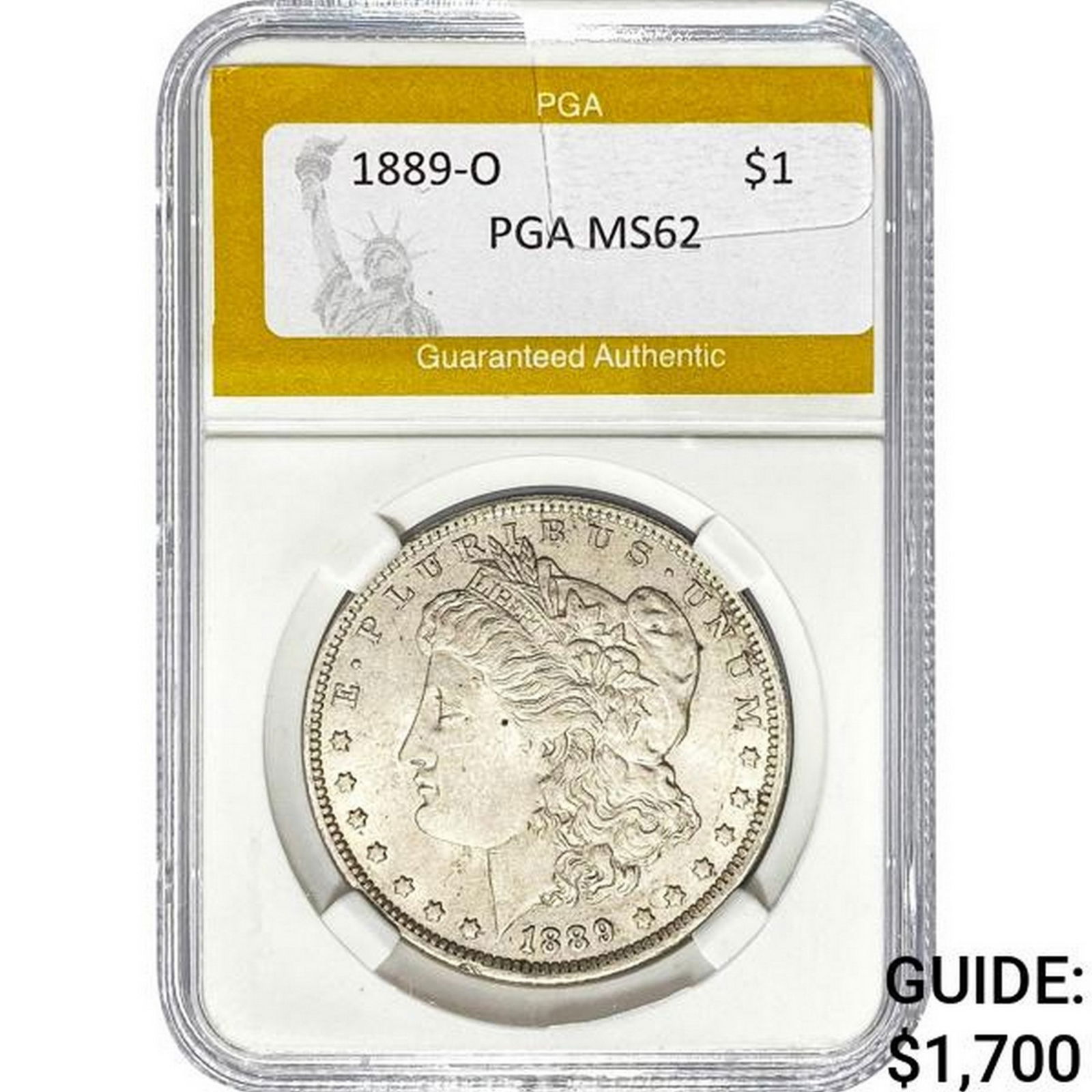 1889-O Morgan Silver Dollar PGA MS62 (1 of 2)