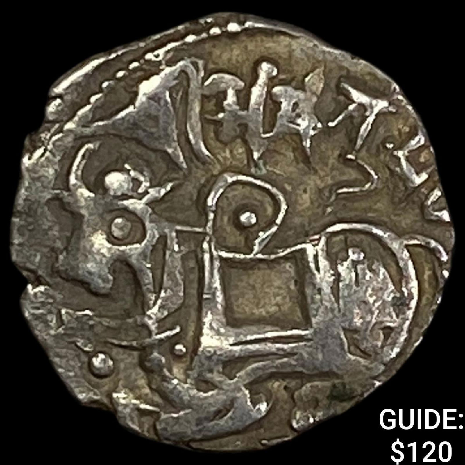 India Rajput 700-1000 Silver Jital NEARLY UNCIRCULATED (1 of 2)