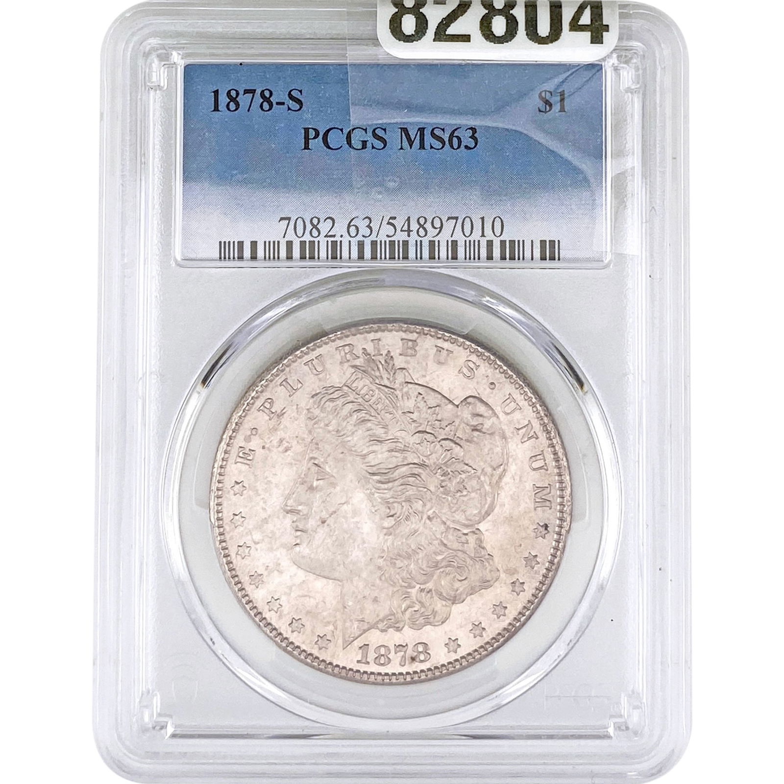 1878-S Morgan Silver Dollar PCGS MS63: 1878-S Morgan Silver Dollar PCGS MS63