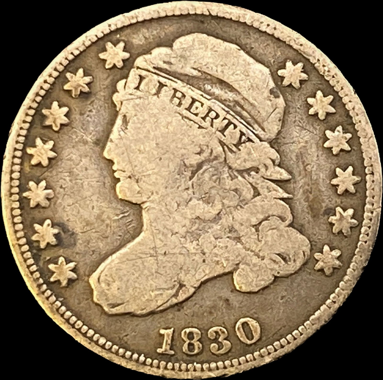 1830 Capped Bust Dime NICELY CIRCULATED (1 of 2)