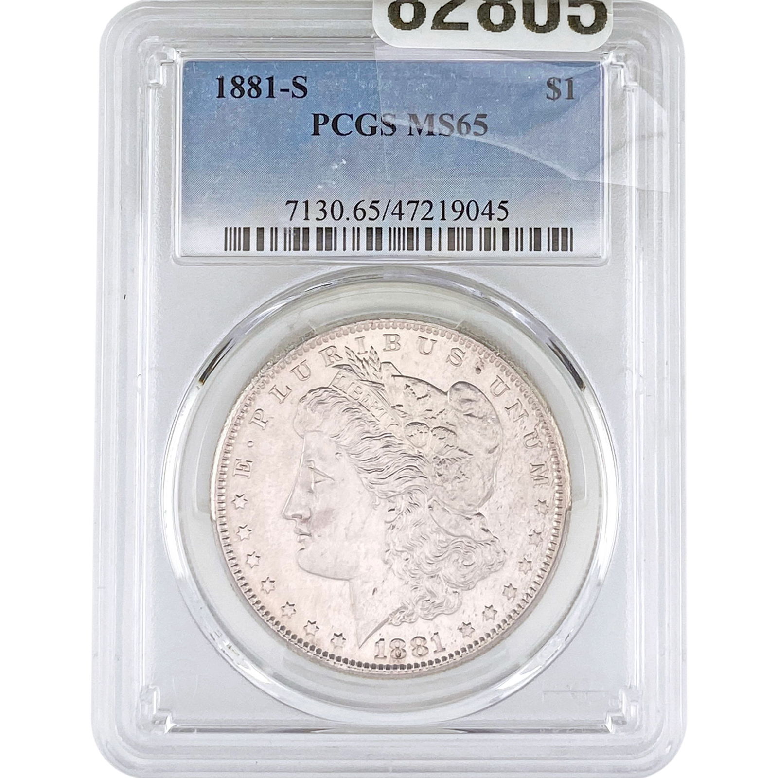 1881-S Morgan Silver Dollar PCGS MS65: 1881-S Morgan Silver Dollar PCGS MS65