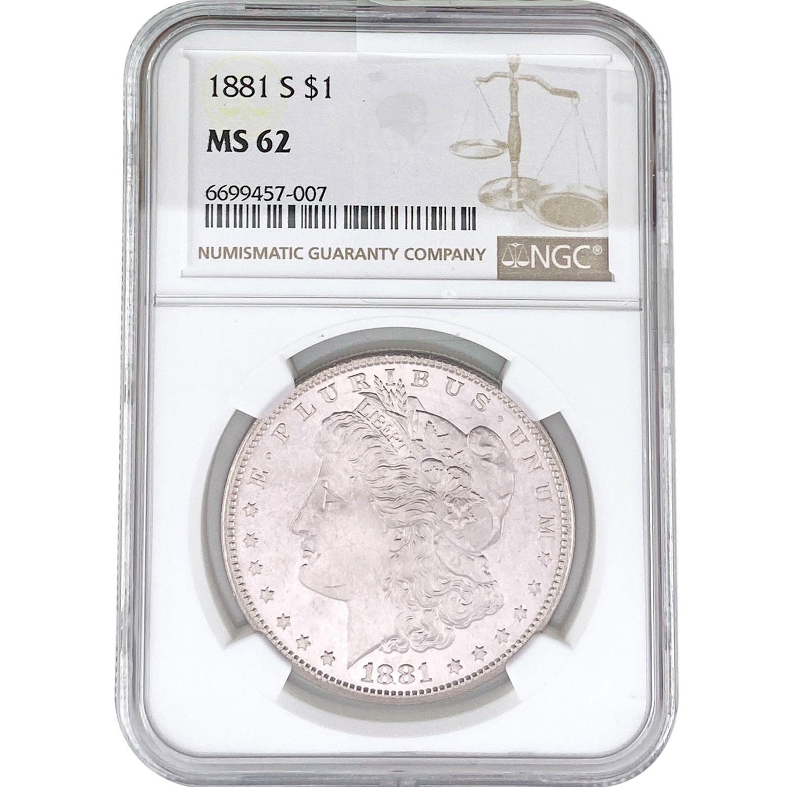 1881-S Morgan Silver Dollar NGC MS62 (1 of 2)
