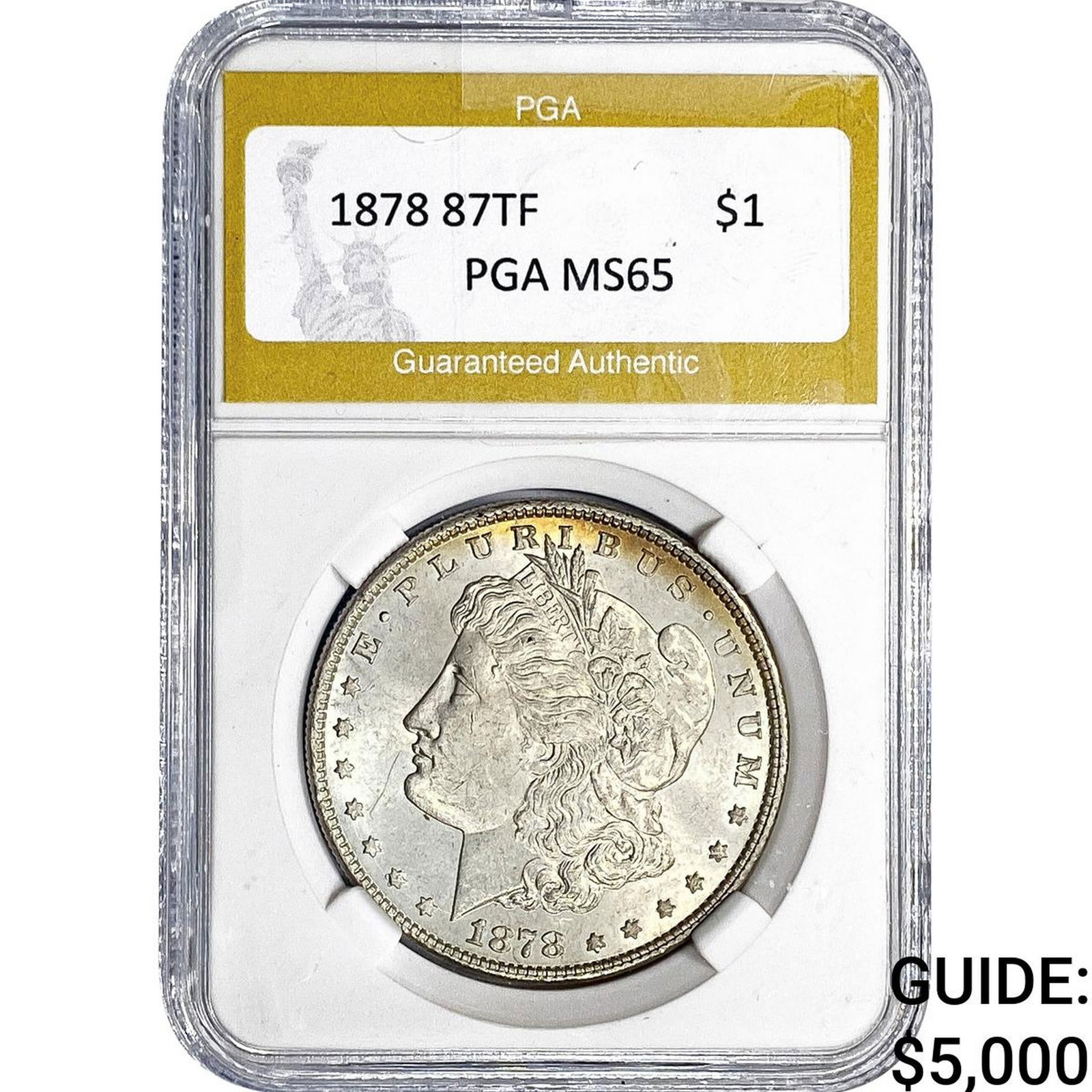 1878 Morgan Silver Dollar PGA MS65 8TF (1 of 2)