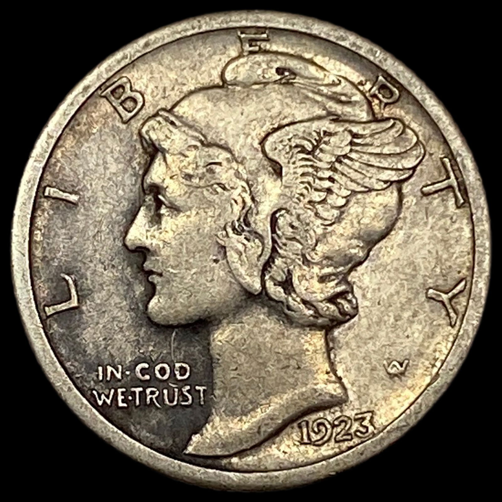 1923-S Silver Mercury Dime NEARLY UNCIRCULATED (1 of 2)