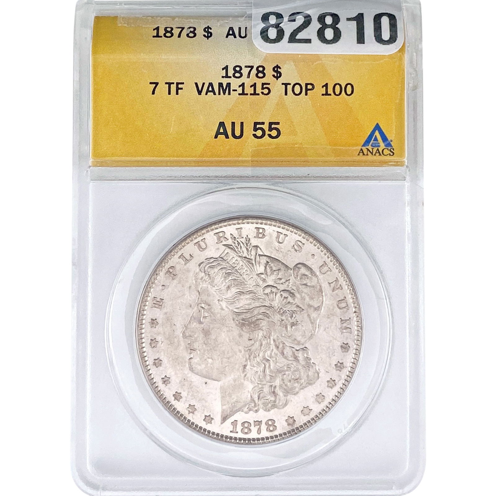 1878 Morgan Silver Dollar ANACS AU55 VAM-155 (1 of 2)