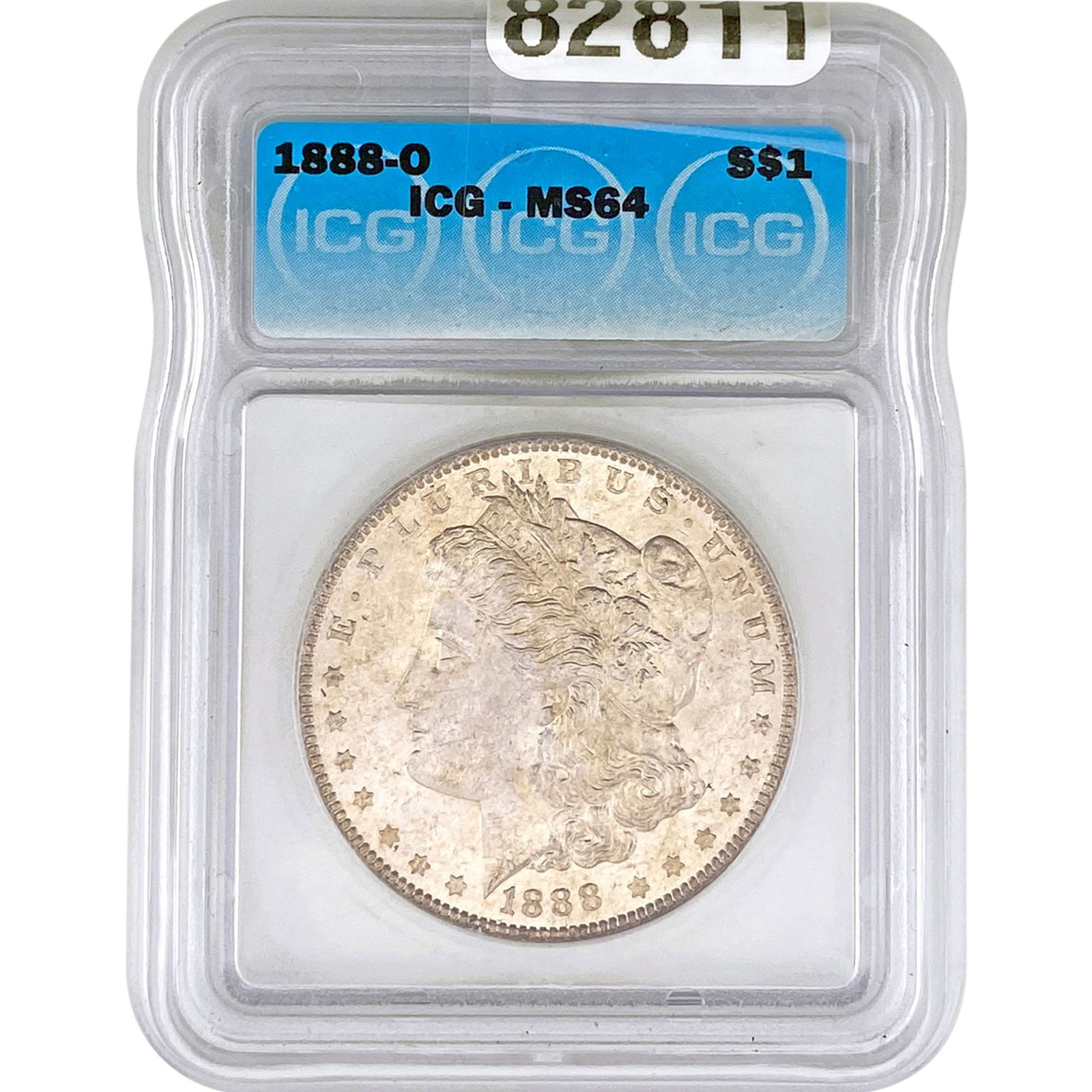 1888-O Morgan Silver Dollar ICG MS64: 1888-O Morgan Silver Dollar ICG MS64