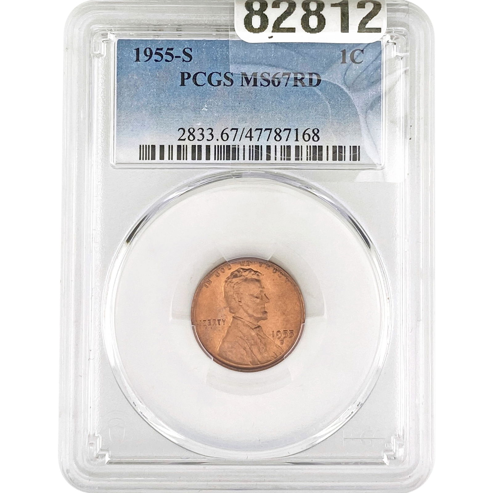 1955-S Wheat Cent PCGS MS67 RD (1 of 2)