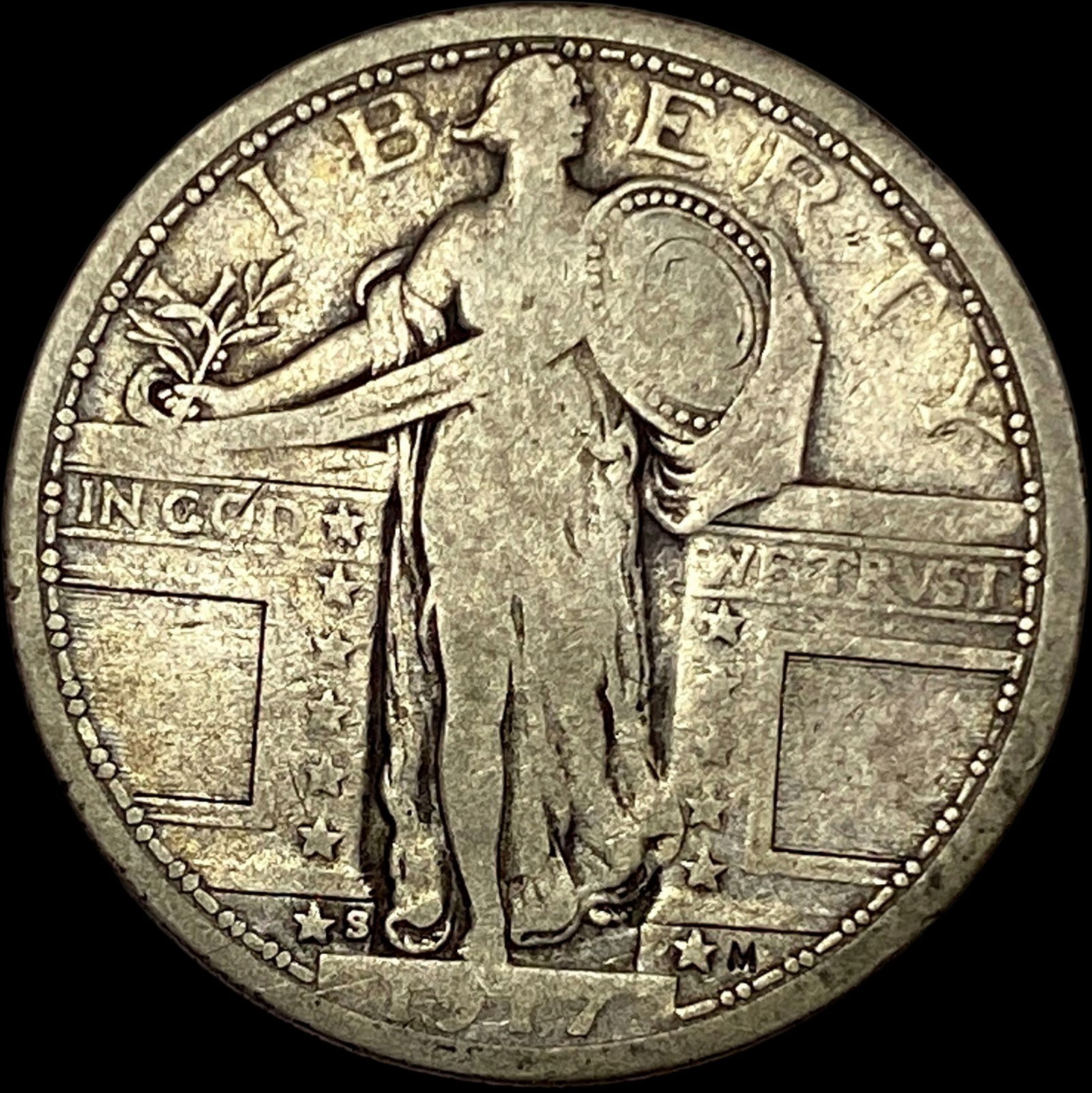 1917-S Type 1 Standing Liberty Quarter LIGHTLY CIRCULATED (1 of 2)