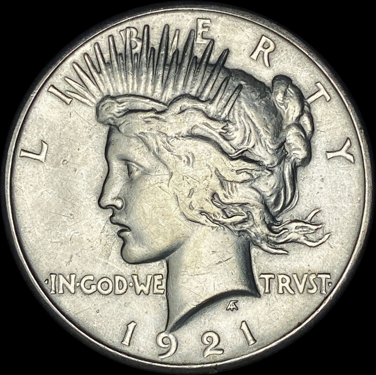 1921 Silver Peace Dollar CLOSELY UNCIRCULATED (1 of 2)