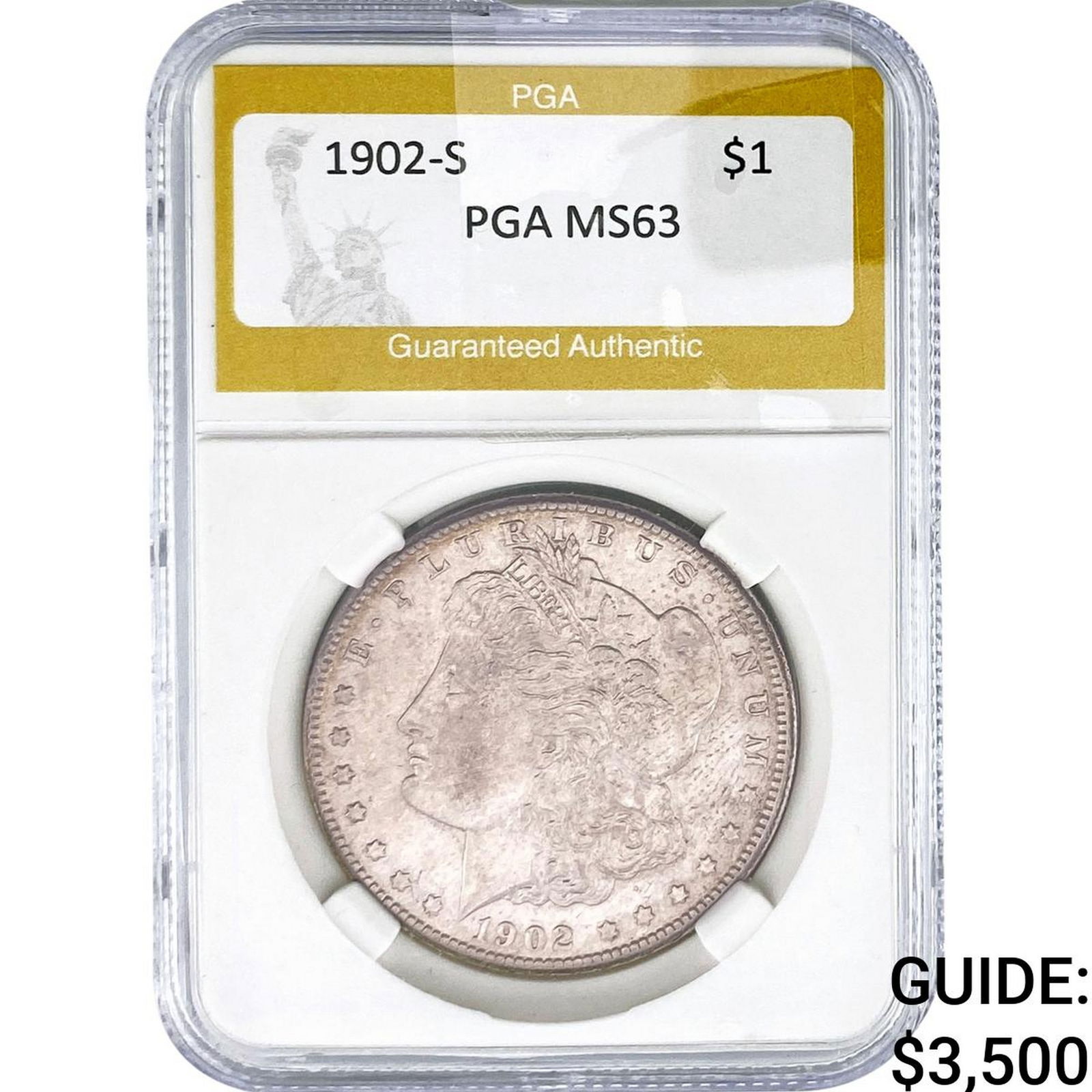 1902-S Morgan Silver Dollar PGA MS63 (1 of 2)