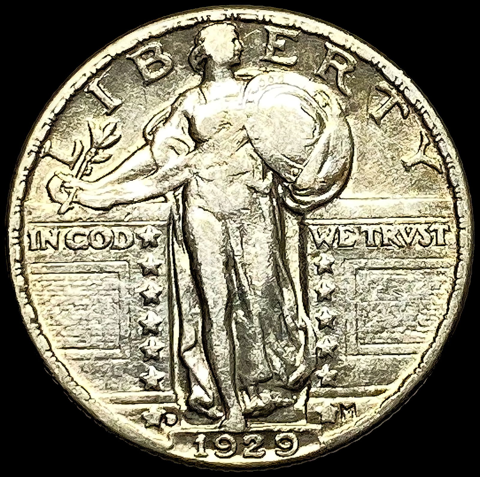 1929-D Standing Liberty Quarter CLOSELY UNCIRCULATED (1 of 2)