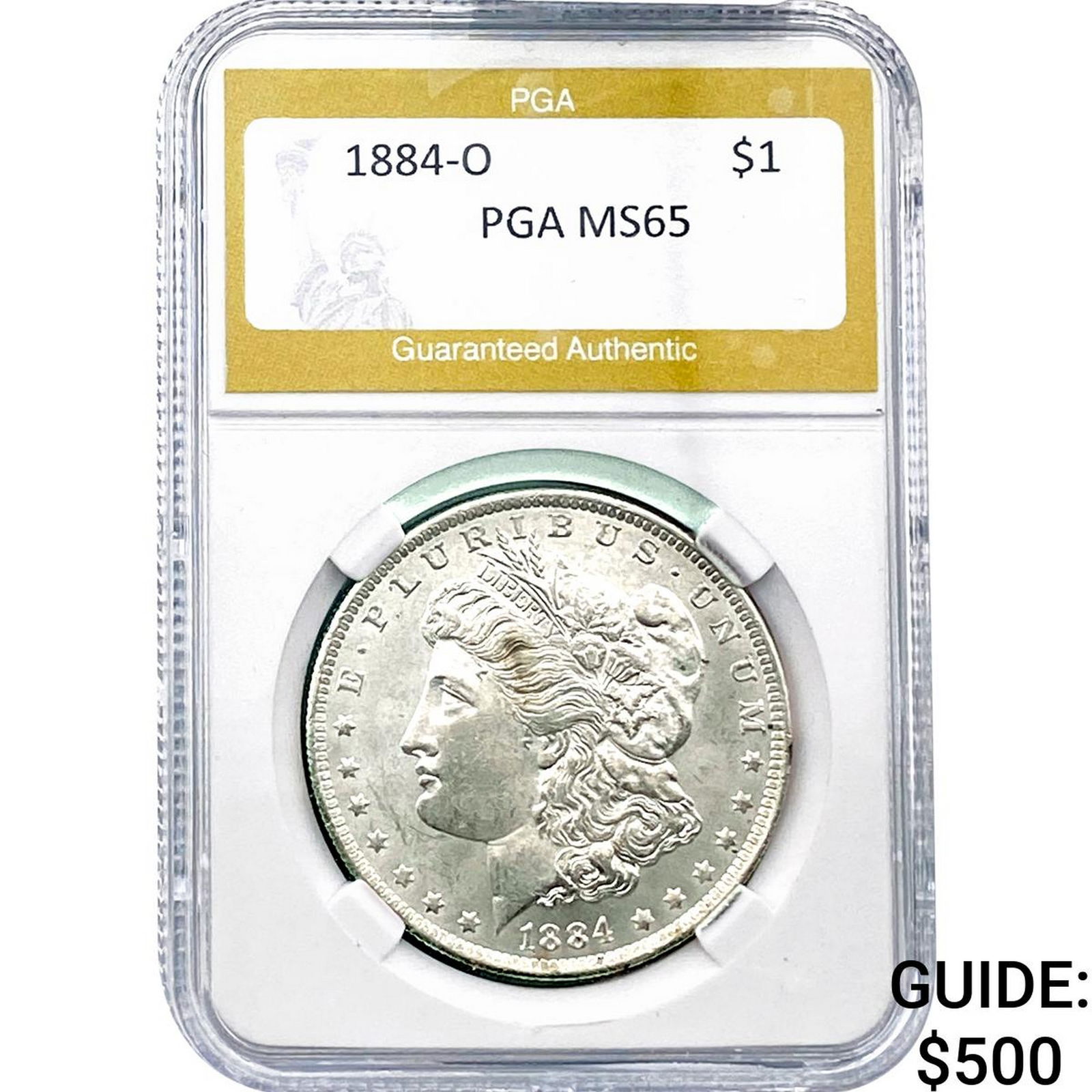1884-O Morgan Silver Dollar PGA MS65 (1 of 2)