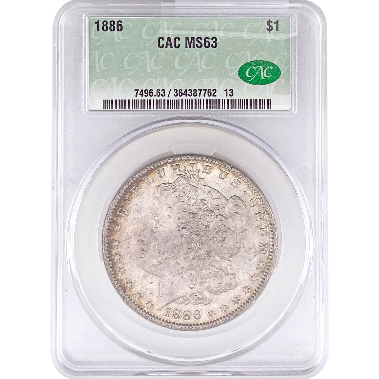 1886 Morgan Silver Dollar CAC MS63 (1 of 2)