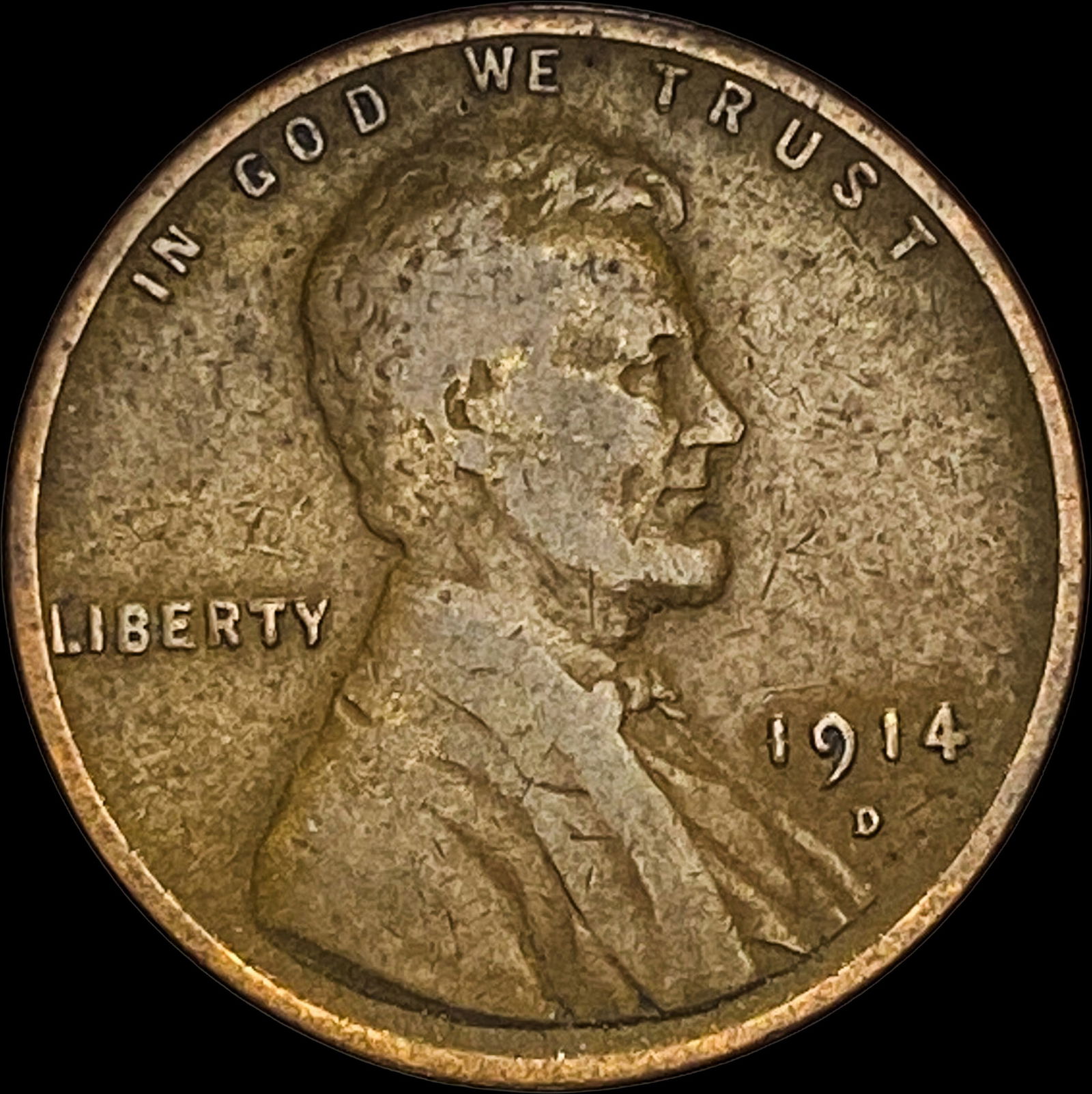 1914-D Lincoln Wheat Cent LIGHTLY CIRCULATED (1 of 2)