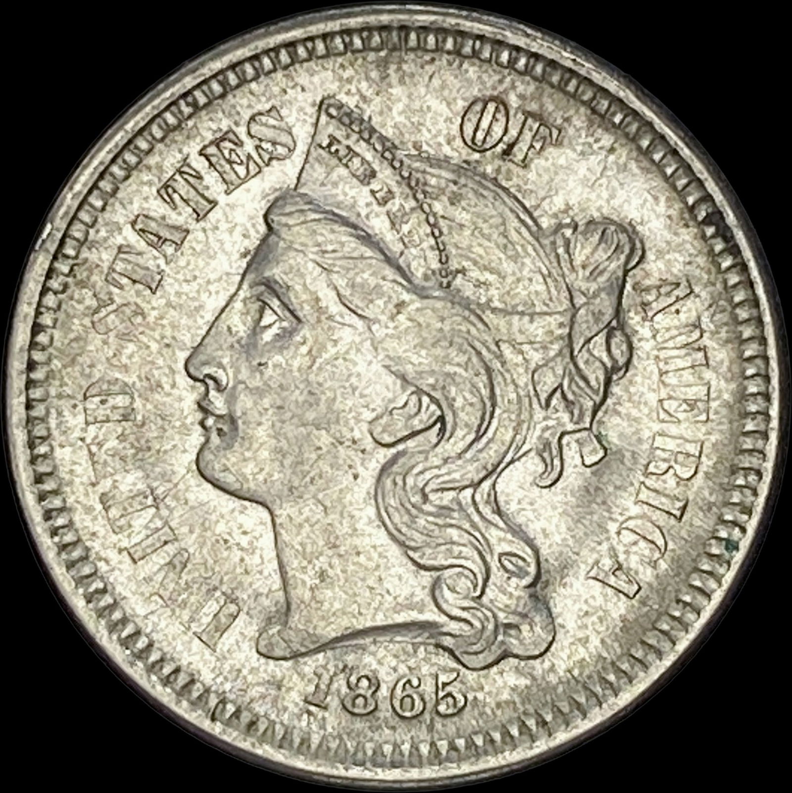 1865 Nickel Three-Cent Piece UNCIRCULATED (1 of 2)