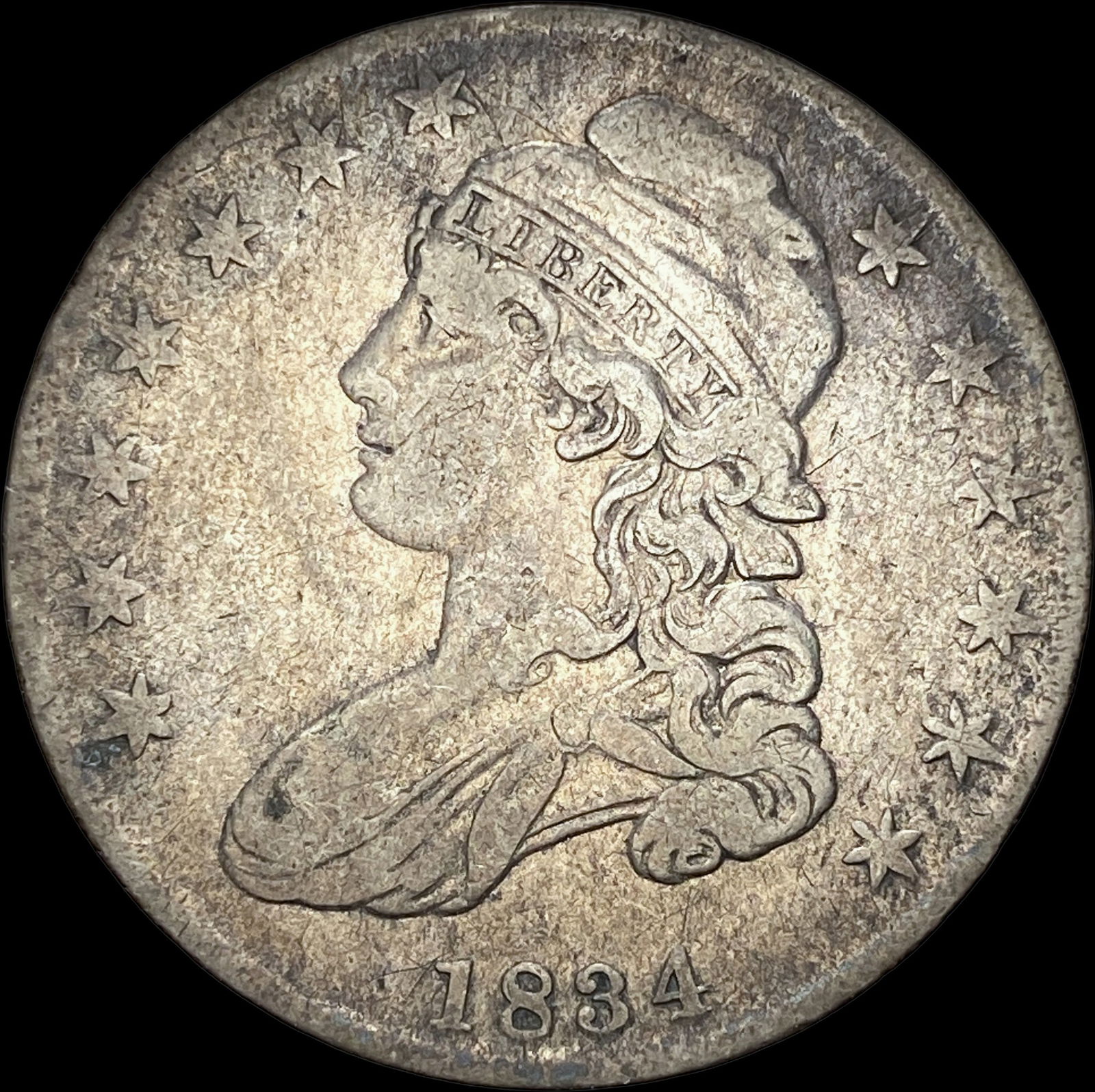 1834 Capped Bust Half Dollar LIGHTLY CIRCULATED (1 of 2)