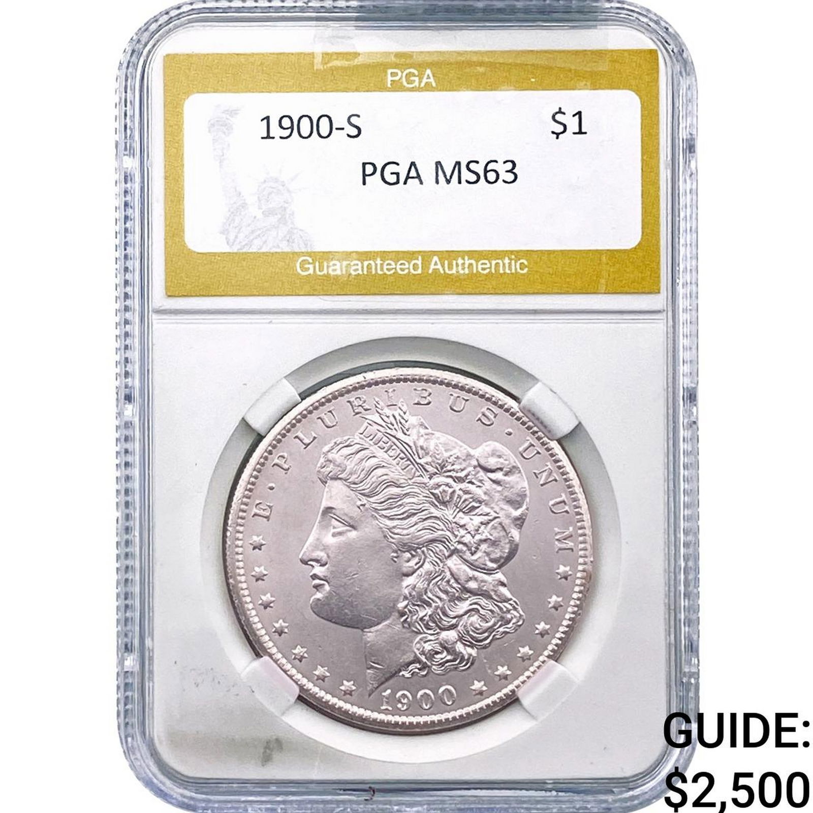 1900-S Morgan Silver Dollar PGA MS63 (1 of 2)
