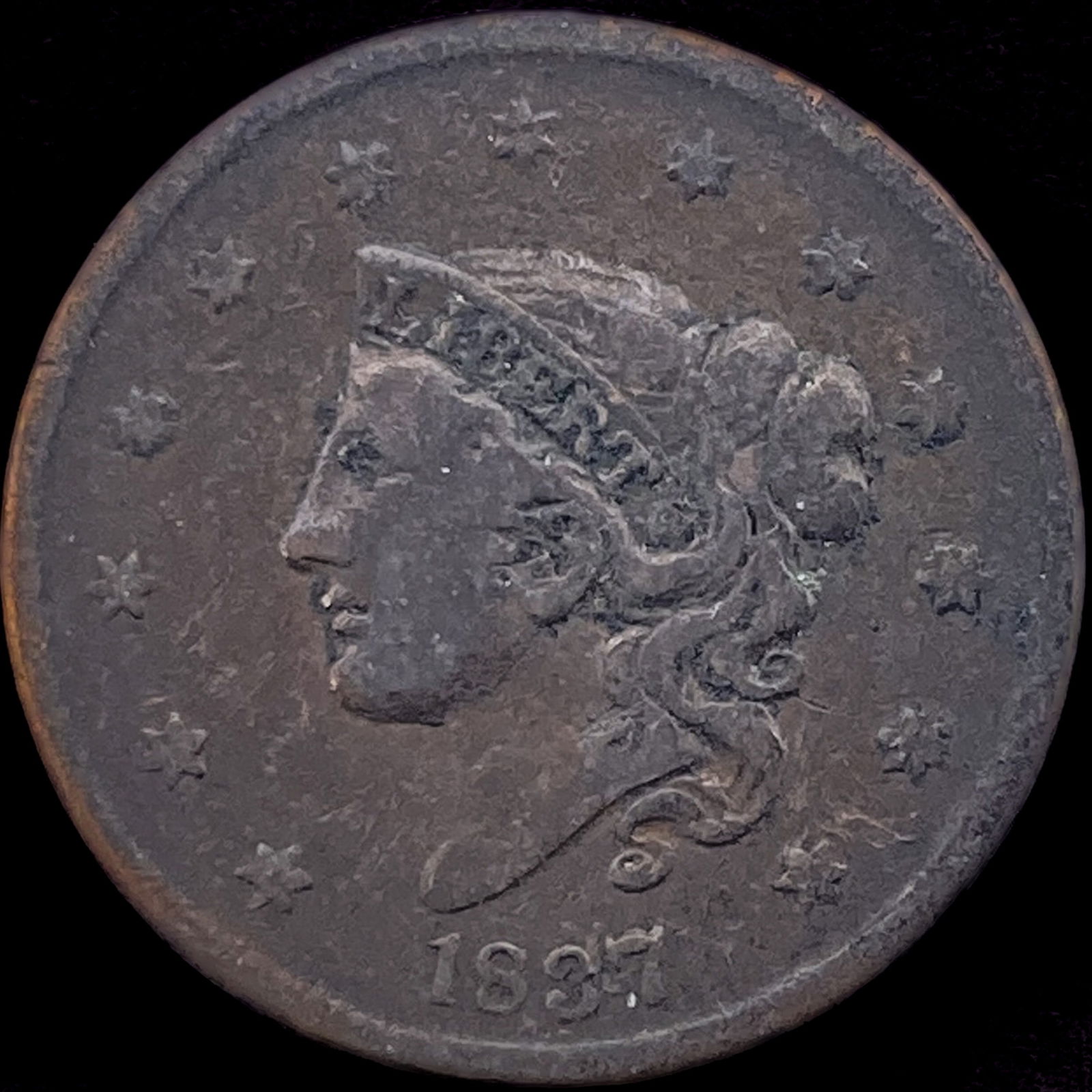 1837 Coronet Head Large Cent LIGHTLY CIRCULATED (1 of 2)