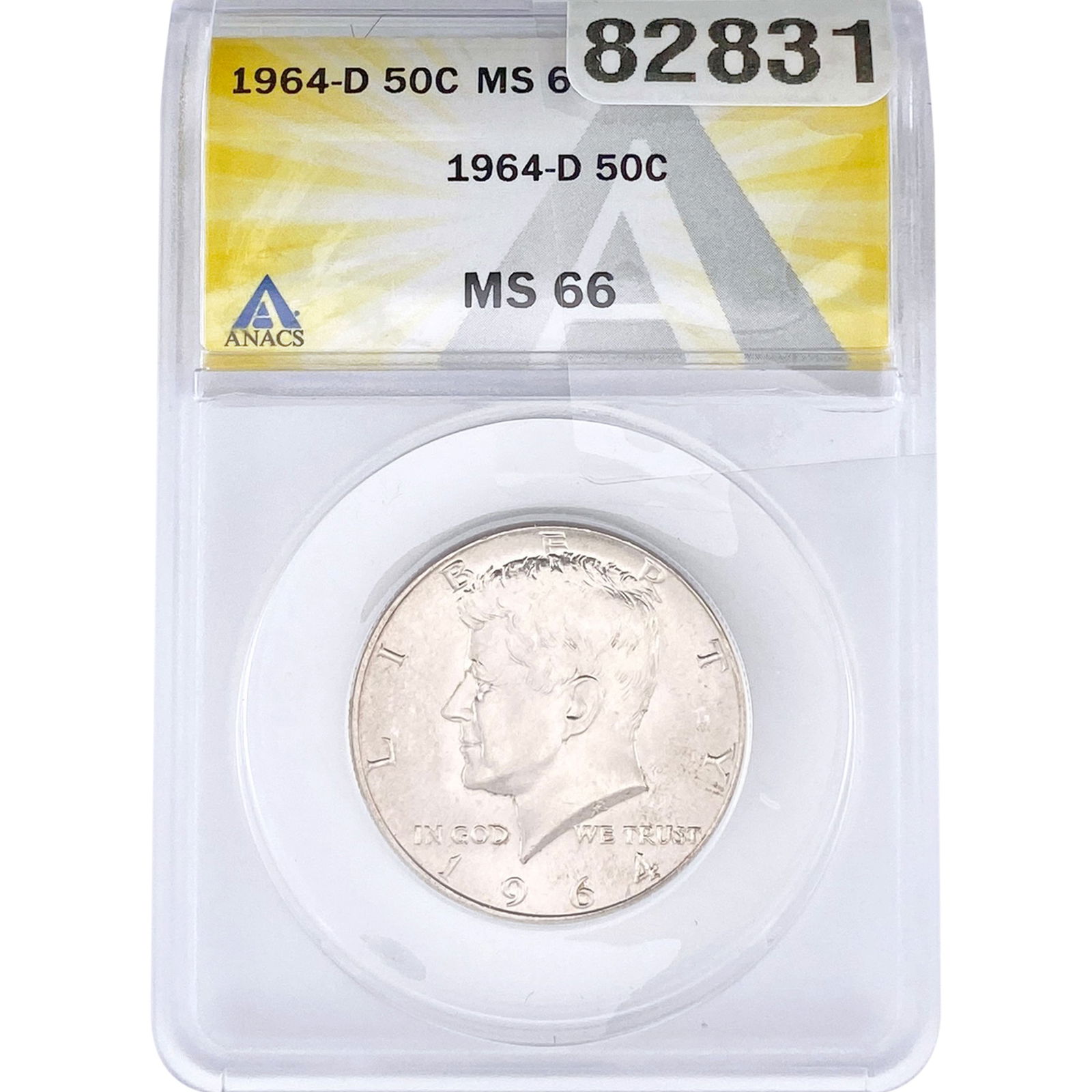 1964-D Kennedy Half Dollar ANACS MS66 (1 of 2)