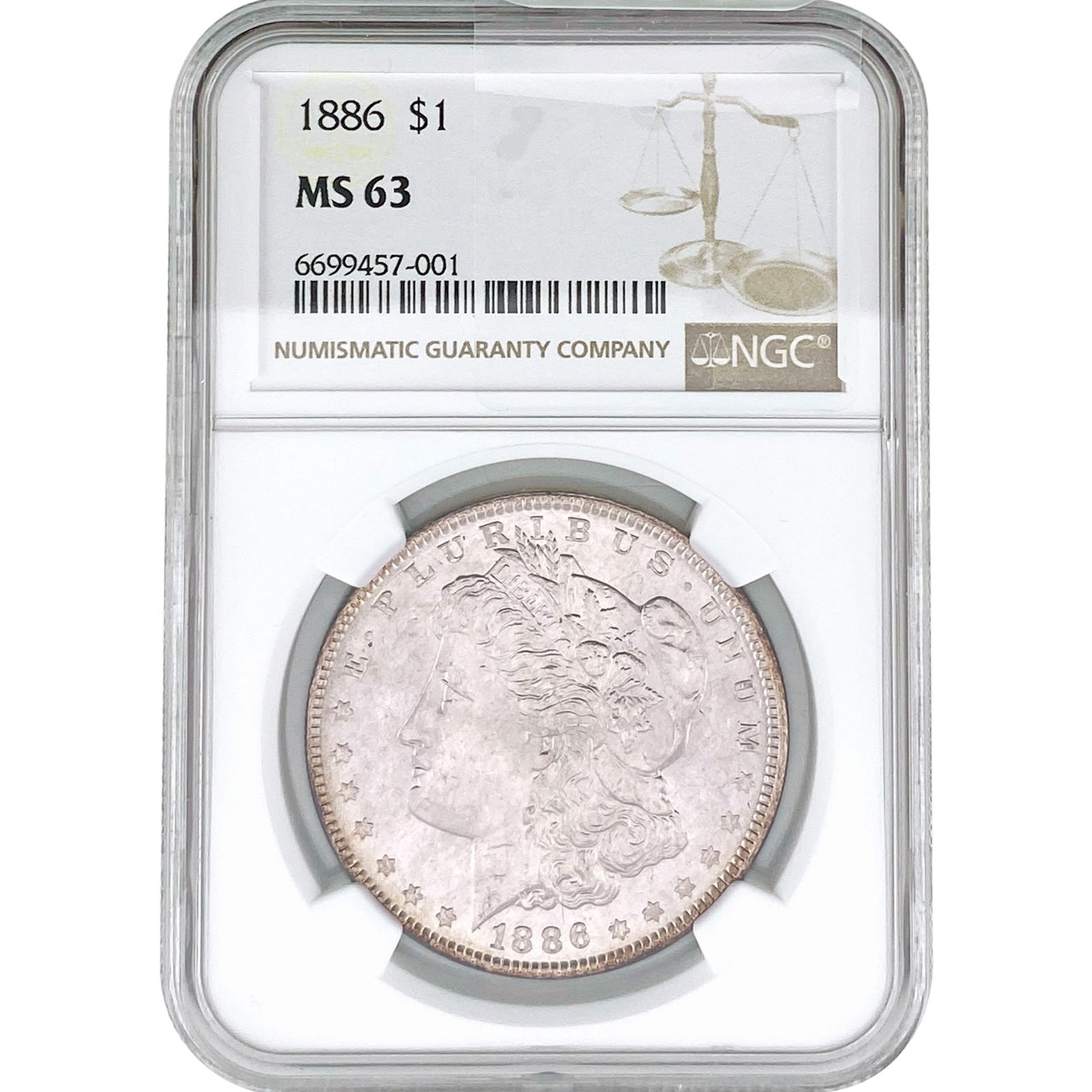 1886 Morgan Silver Dollar NGC MS63 (1 of 2)