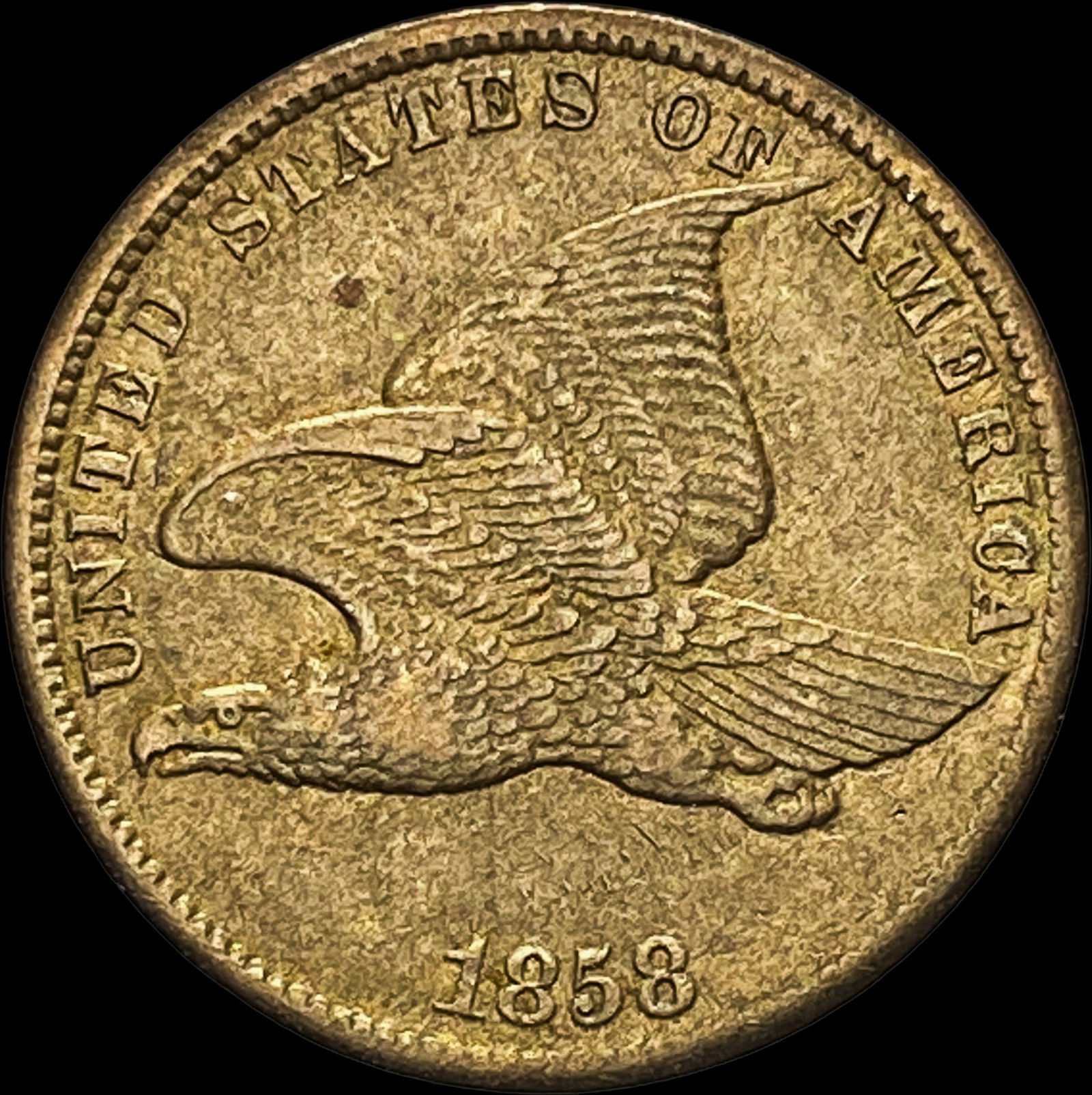 1858 Flying Eagle Cent NEARLY UNCIRCULATED (1 of 2)