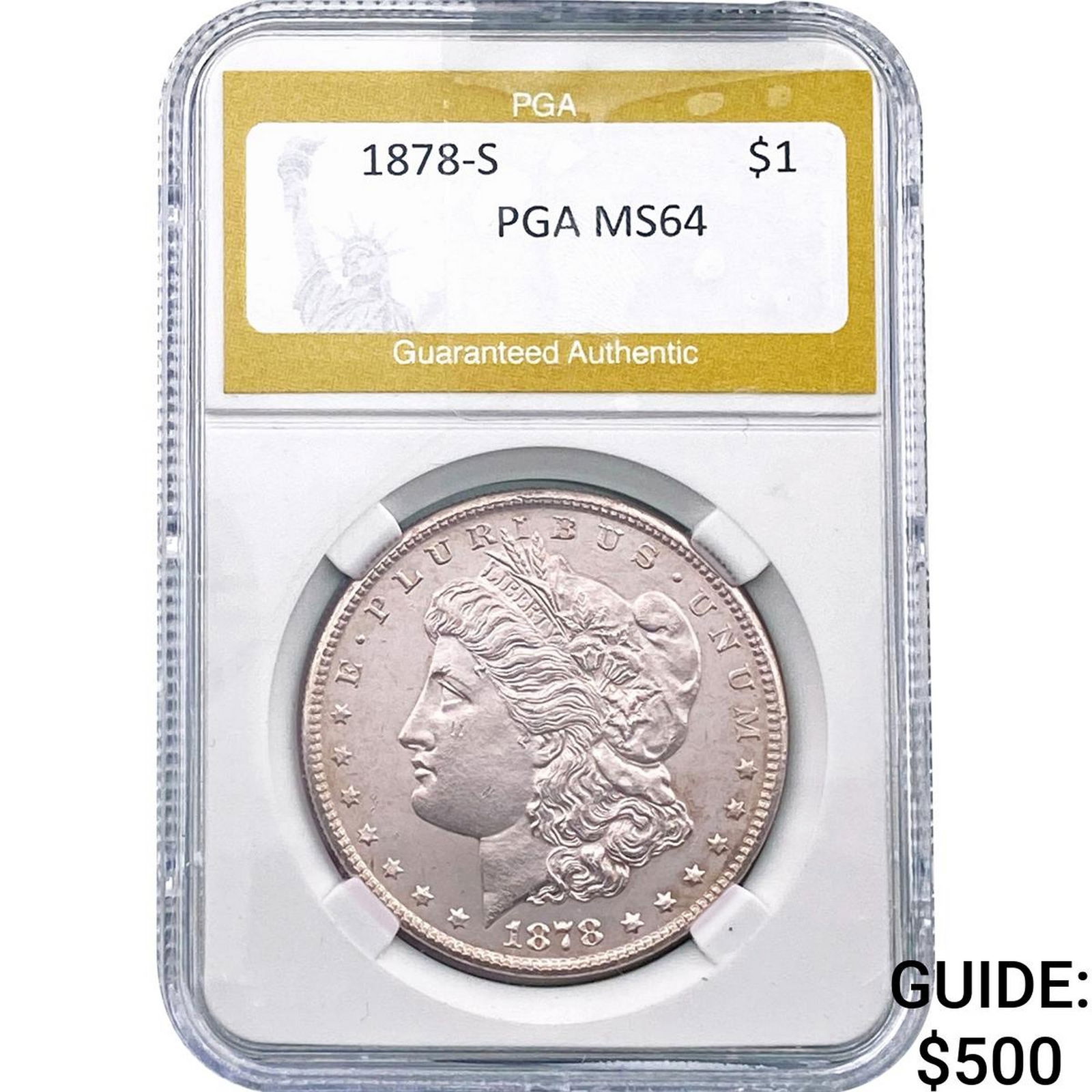 1878-S Morgan Silver Dollar PGA MS64 (1 of 2)