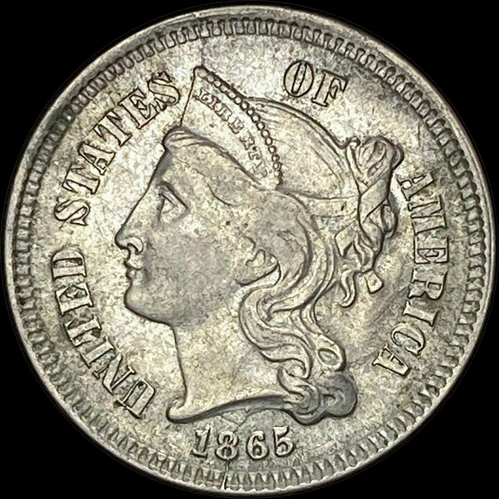 1865 Nickel Three-Cent Piece UNCIRCULATED (1 of 2)