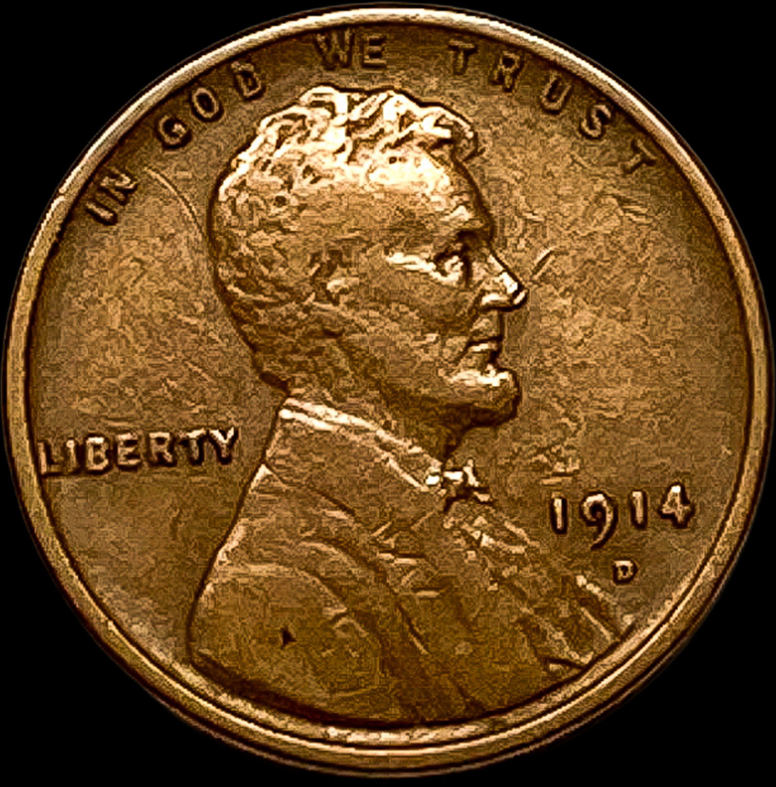 1914-D Lincoln Wheat Cent NEARLY UNCIRCULATED (1 of 2)