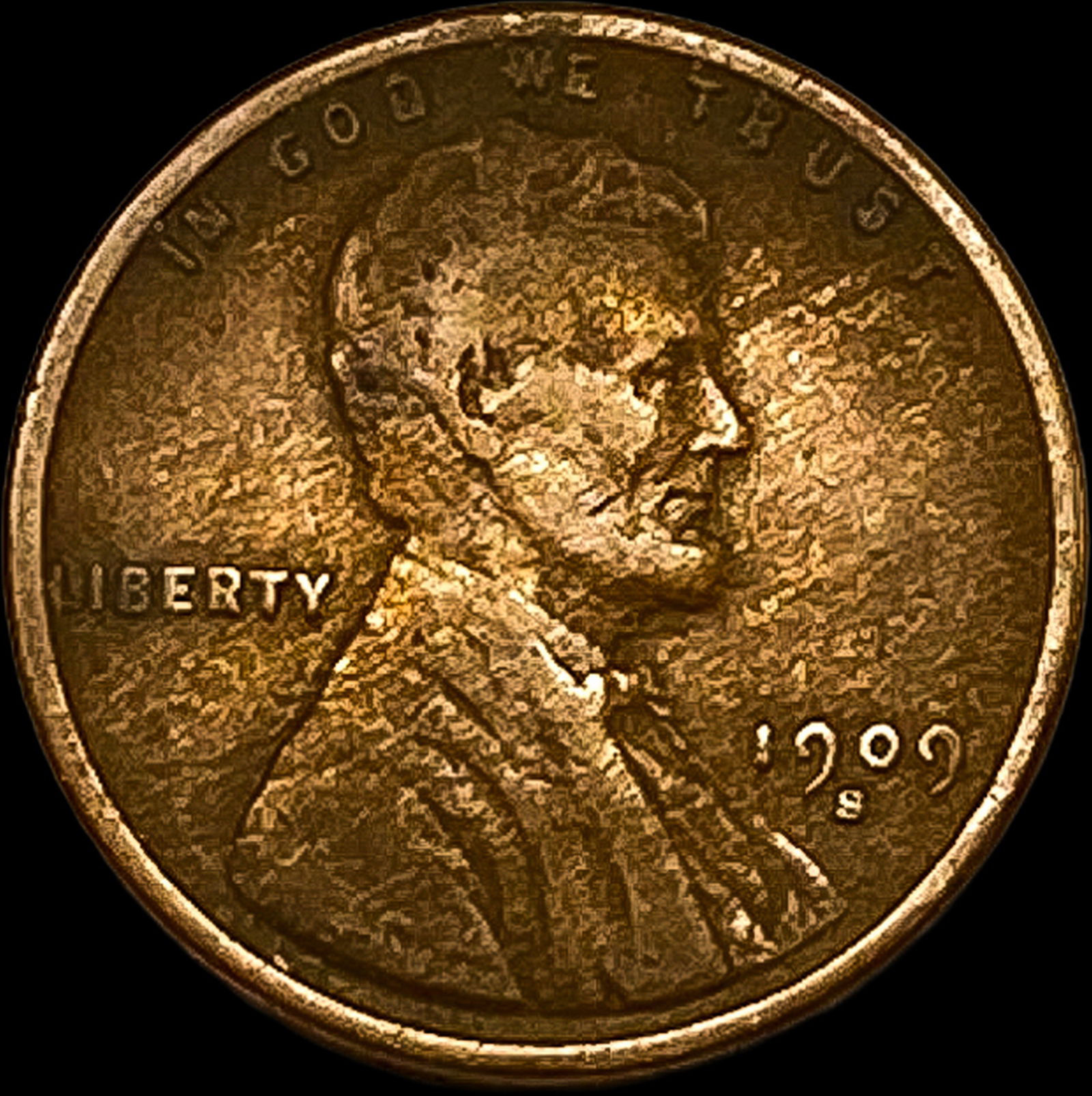 1909-S Lincoln Wheat Cent LIGHTLY CIRCULATED (1 of 2)