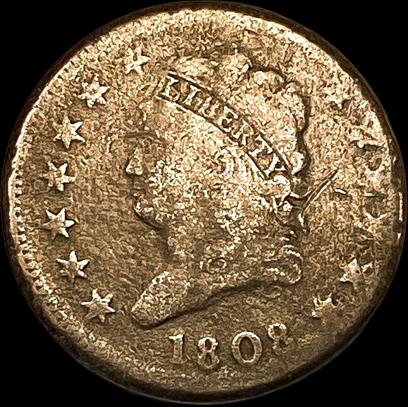 1808 Classic Head Large Cent NICELY CIRCULATED (1 of 2)