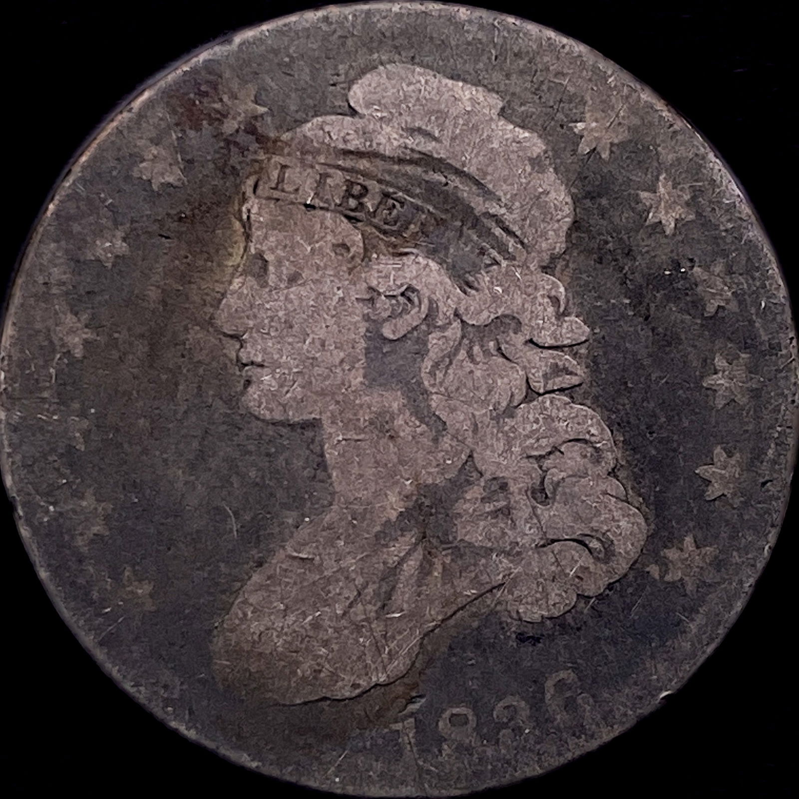 1836 Capped Bust Half Dollar NICELY CIRCULATED (1 of 2)