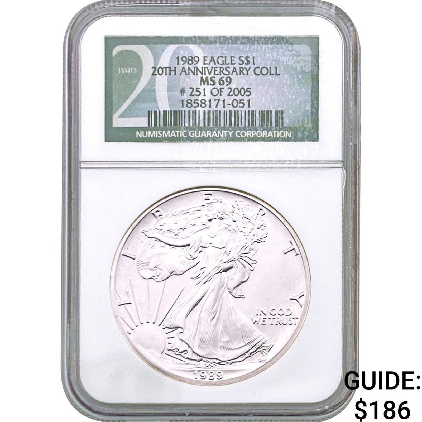1989 Silver Eagle NGC MS69 (1 of 2)
