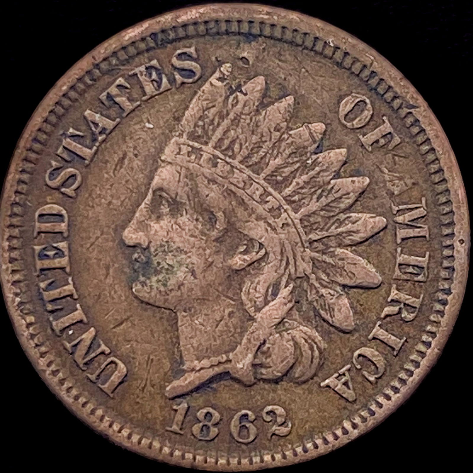 1862 Indian Head Cent CHOICE AU (1 of 2)