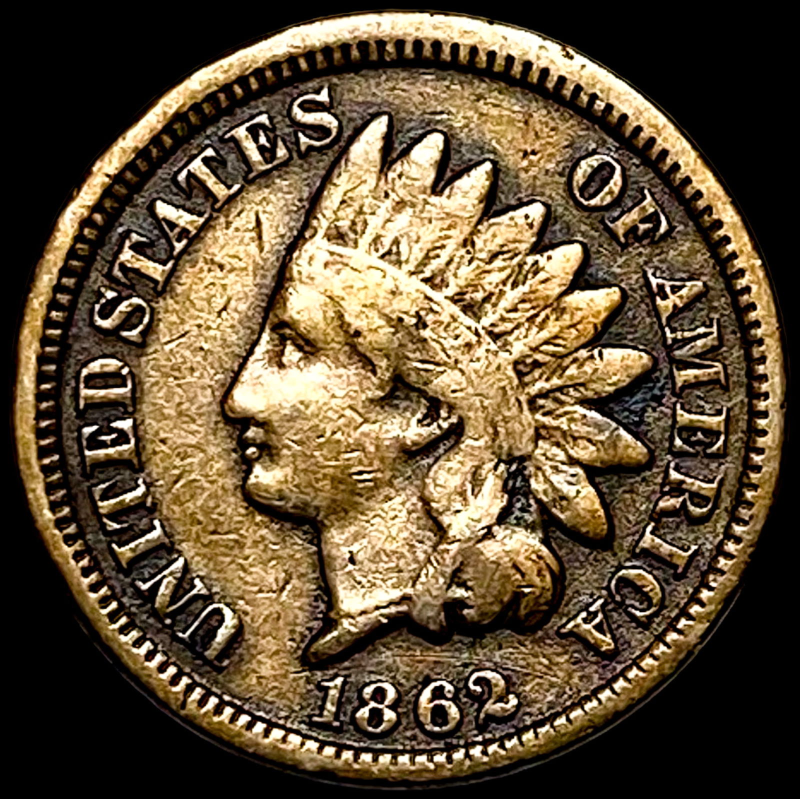 1862 Indian Head Cent CHOICE AU (1 of 2)
