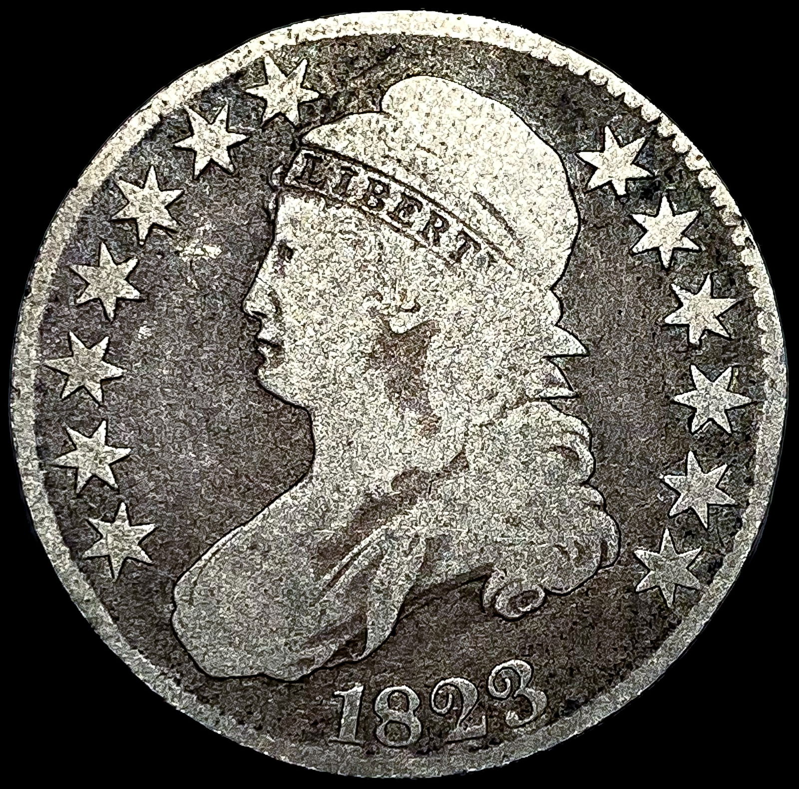1823 Capped Bust Half Dollar NICELY CIRCULATED (1 of 2)