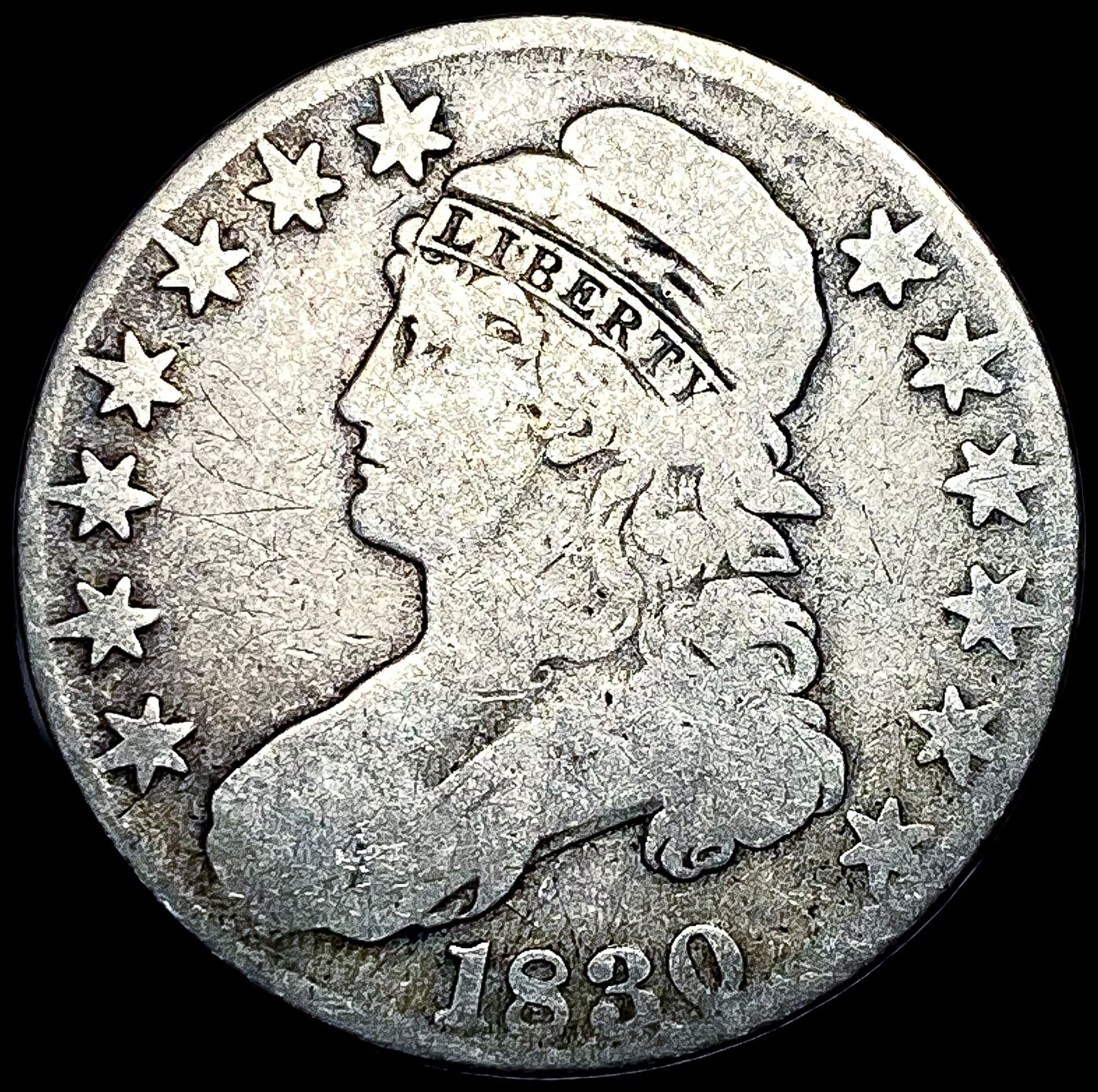 1830 Capped Bust Half Dollar NICELY CIRCULATED (1 of 2)