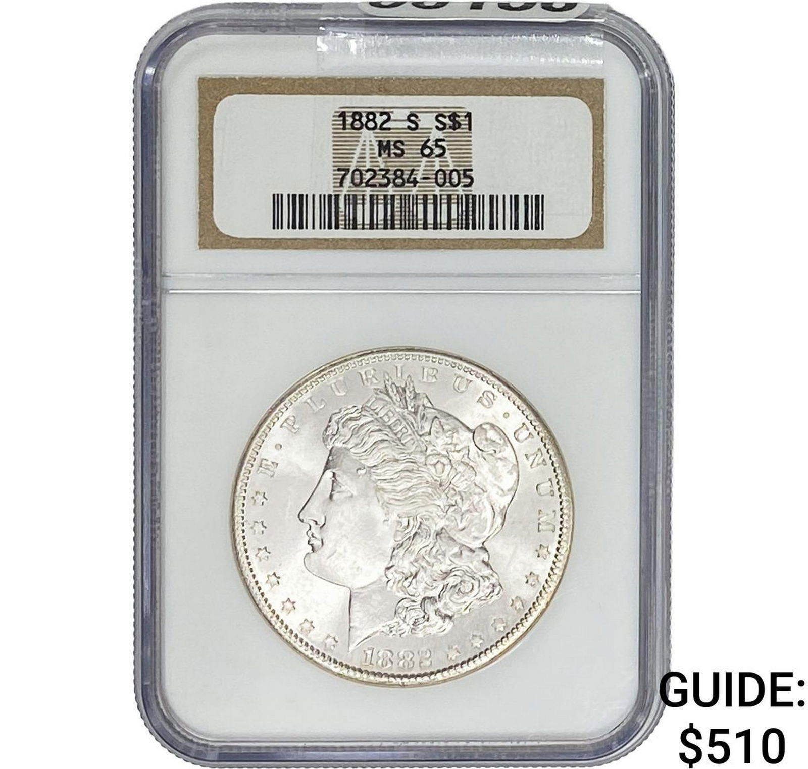 1882-S Morgan Silver Dollar NGC MS65: 1882-S Morgan Silver Dollar NGC MS65