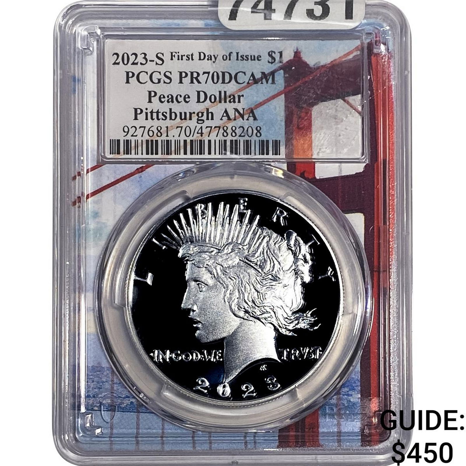 2023-S Silver Peace Dollar PCGS PR70 DCAM (1 of 2)