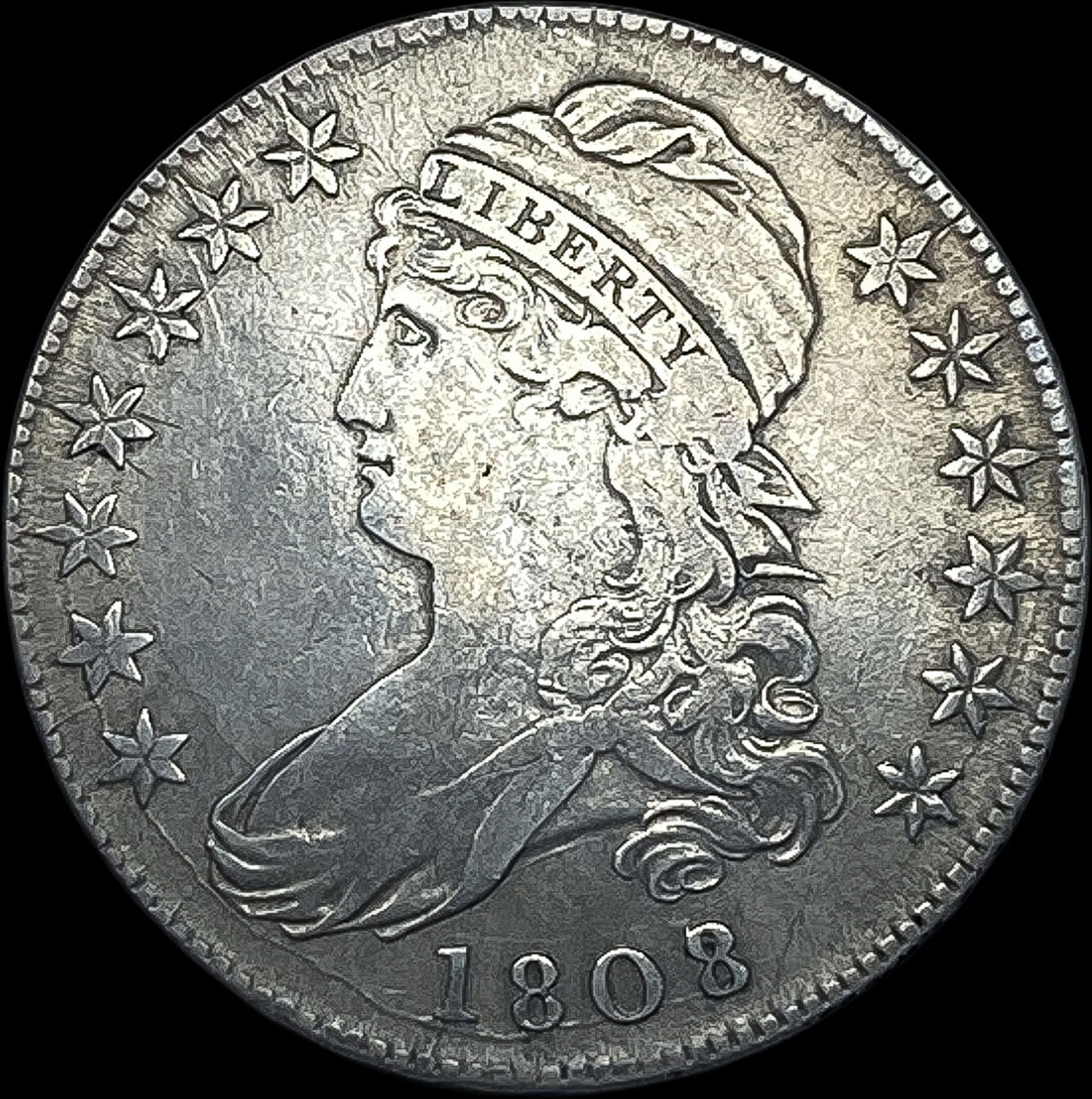 1808 Capped Bust Half Dollar NEARLY UNCIRCULATED (1 of 2)
