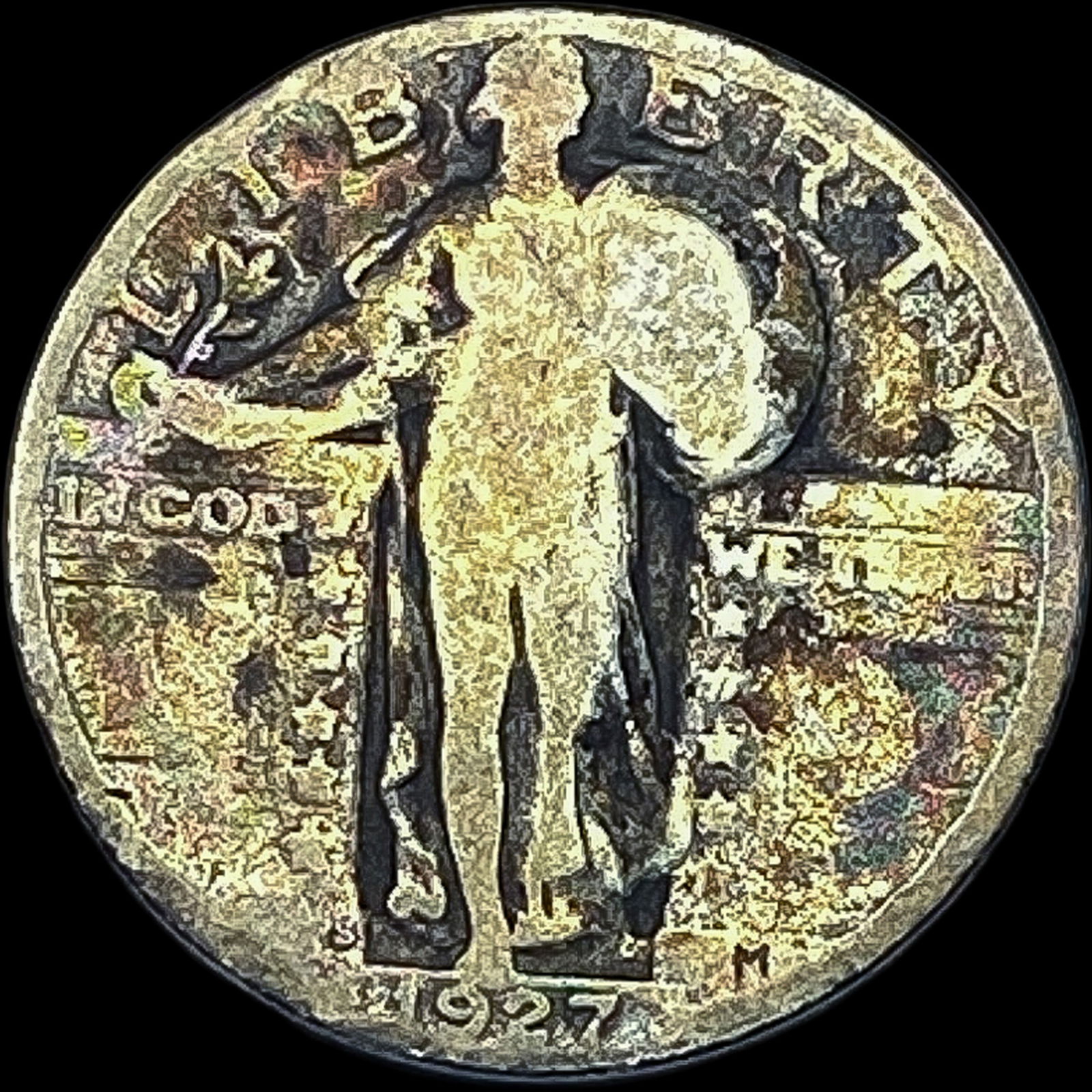 1927-S Standing Liberty Quarter NICELY CIRCULATED (1 of 2)