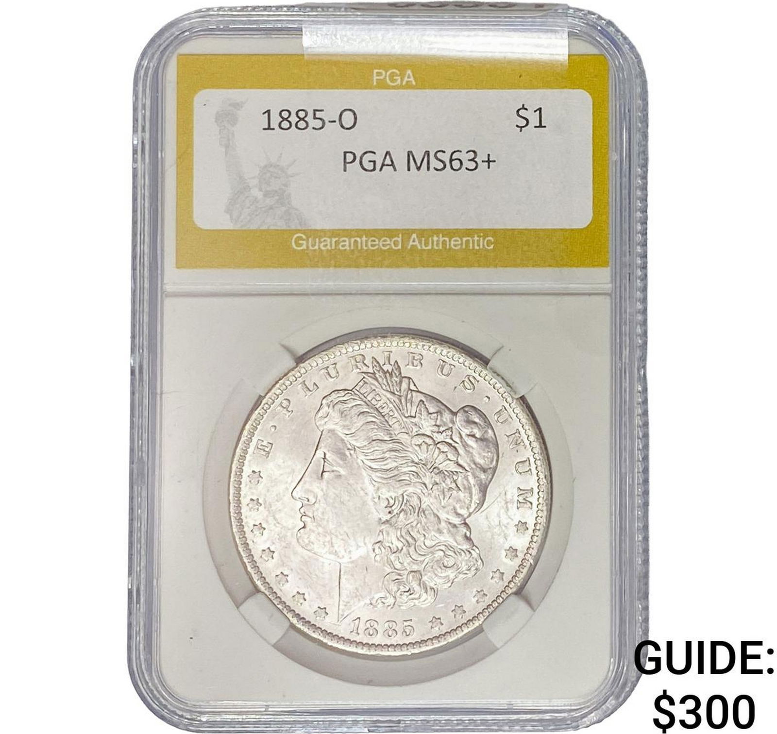 1885-O Morgan Silver Dollar PGA MS63+ (1 of 2)