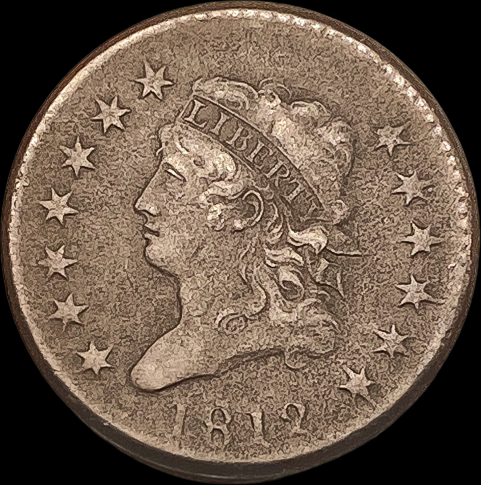 1812 Classic Head Large Cent NEARLY UNCIRCULATED (1 of 2)
