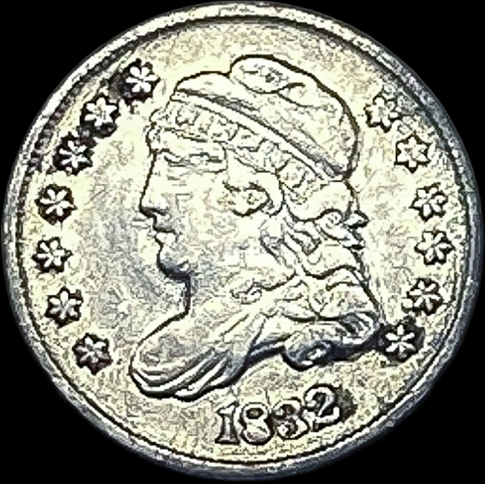 1832 Capped Bust Half Dime NEARLY UNCIRCULATED (1 of 2)