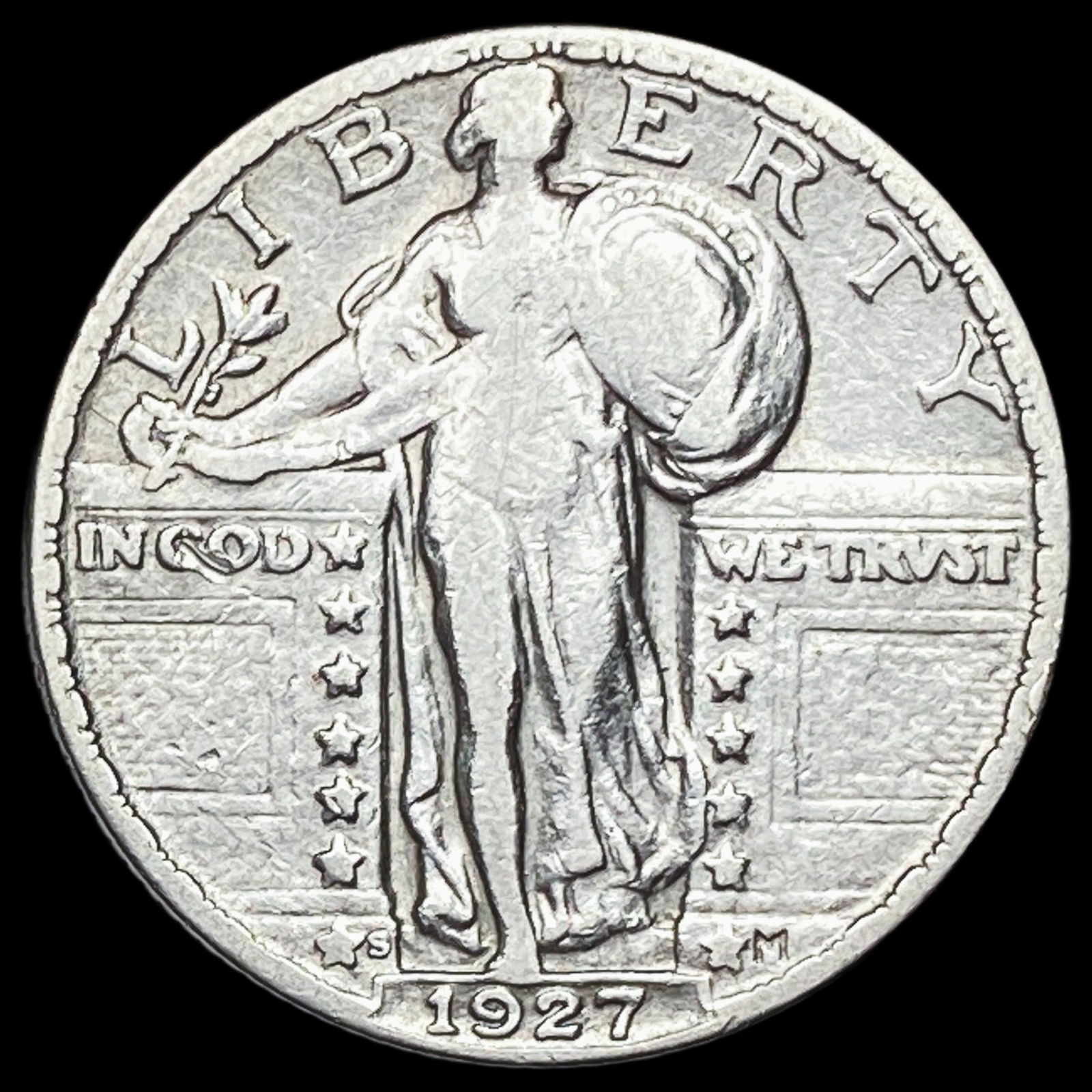 1927-S Silver Standing Liberty Quarter ABOUT UNCIRCULATED (1 of 2)